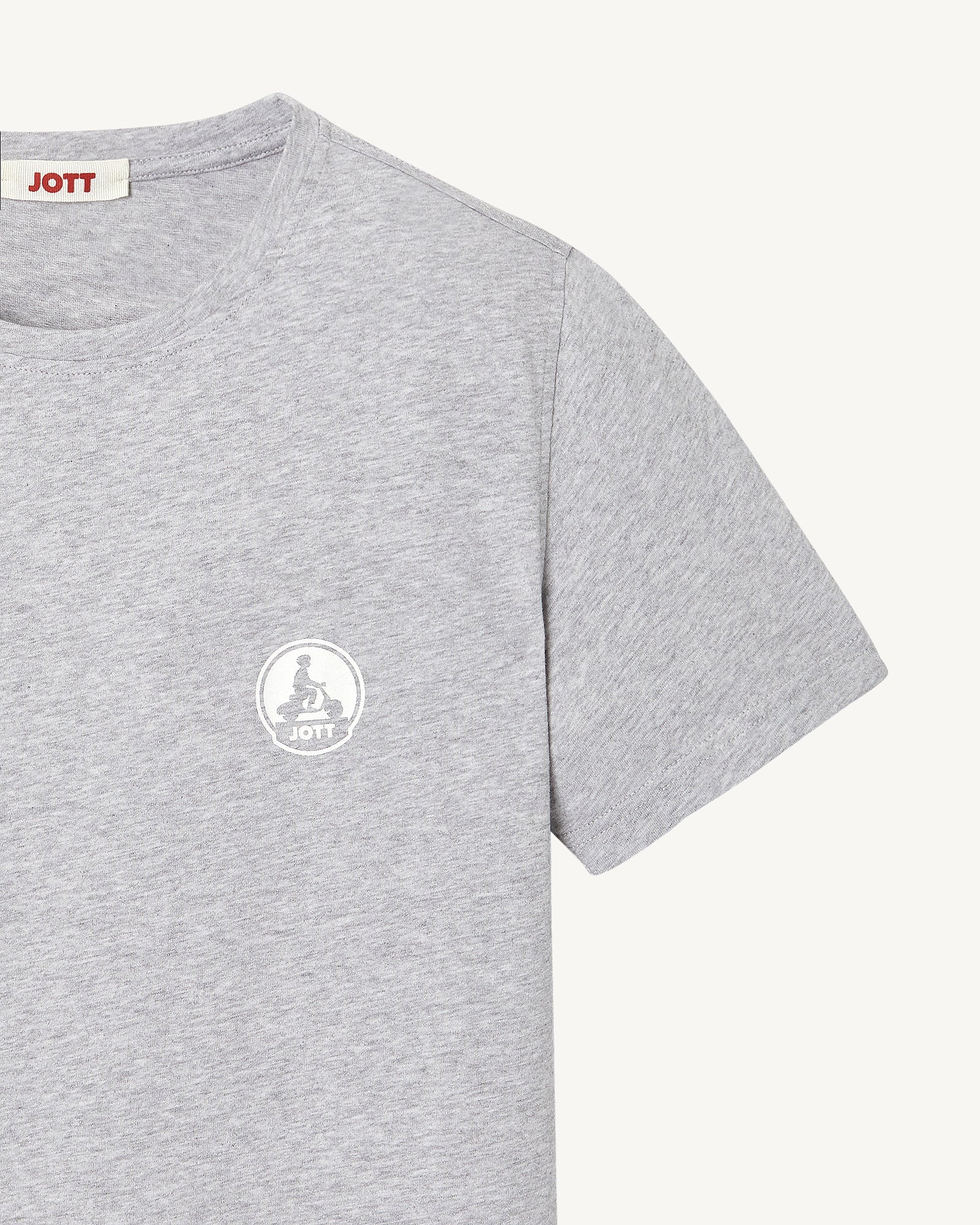 T-shirt mixte en coton biologique Gris chiné Pietro