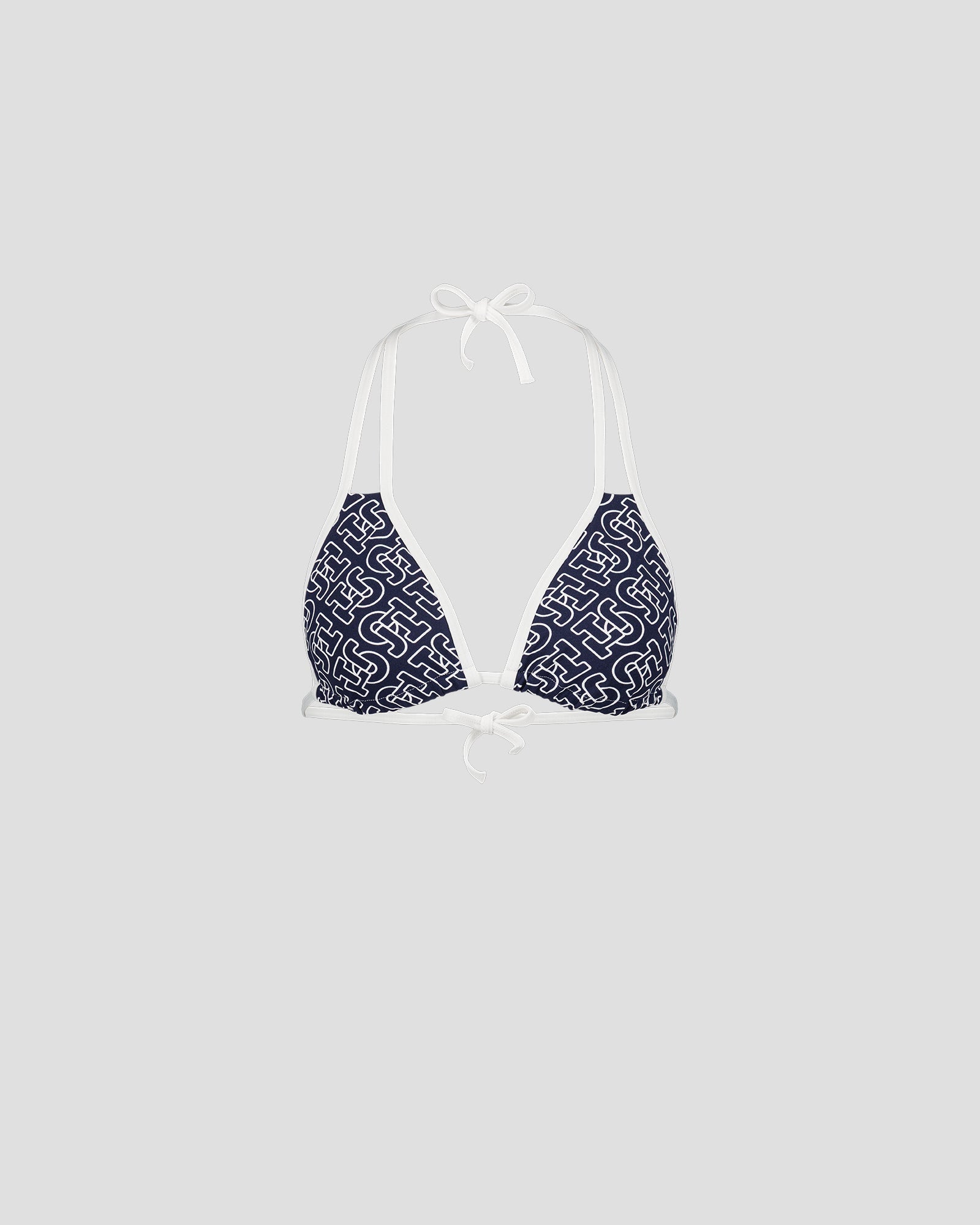 Haut de maillot de bain triangle Mono marine Maddie monogram top