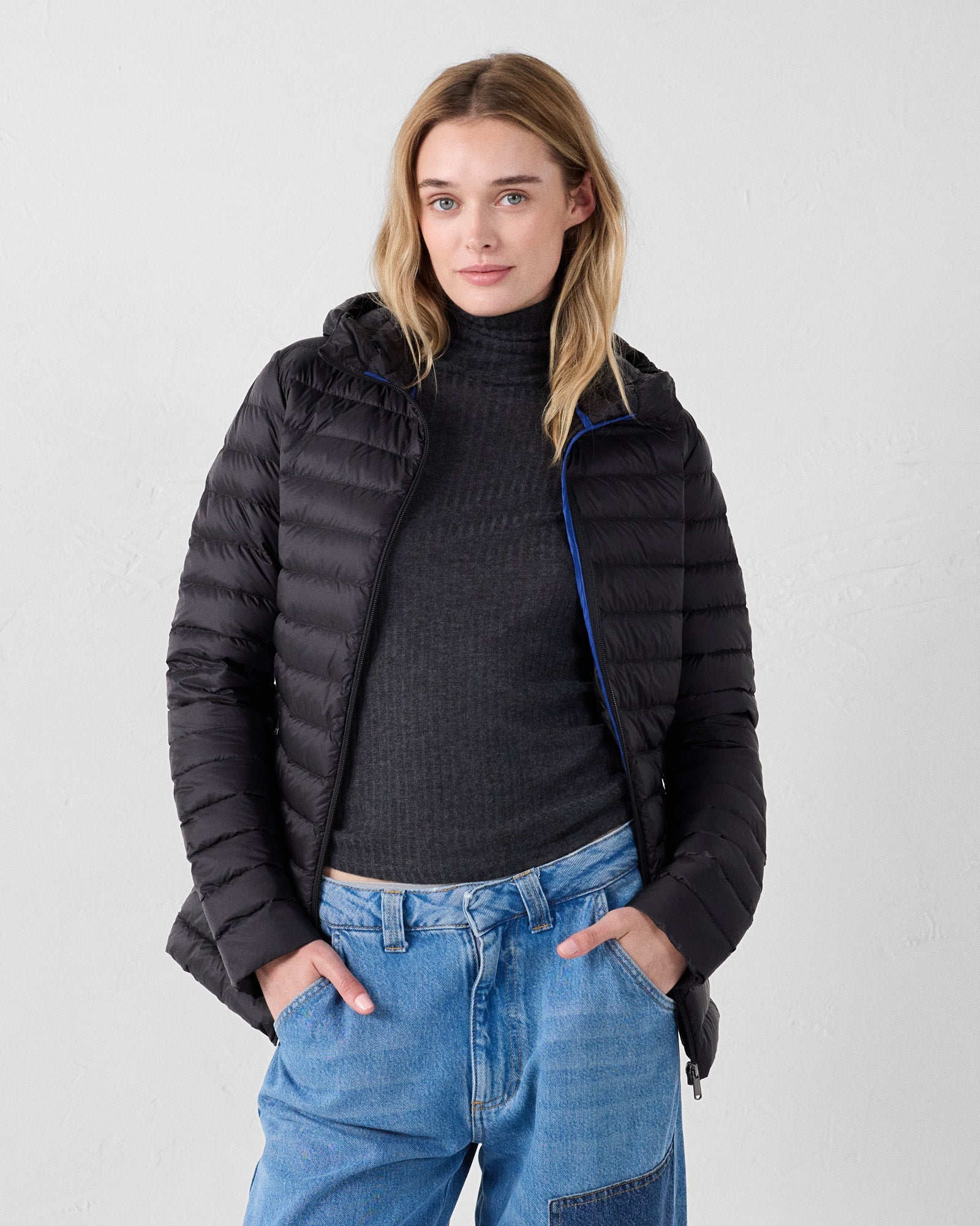 Doudoune mi-longue Noir Claudie