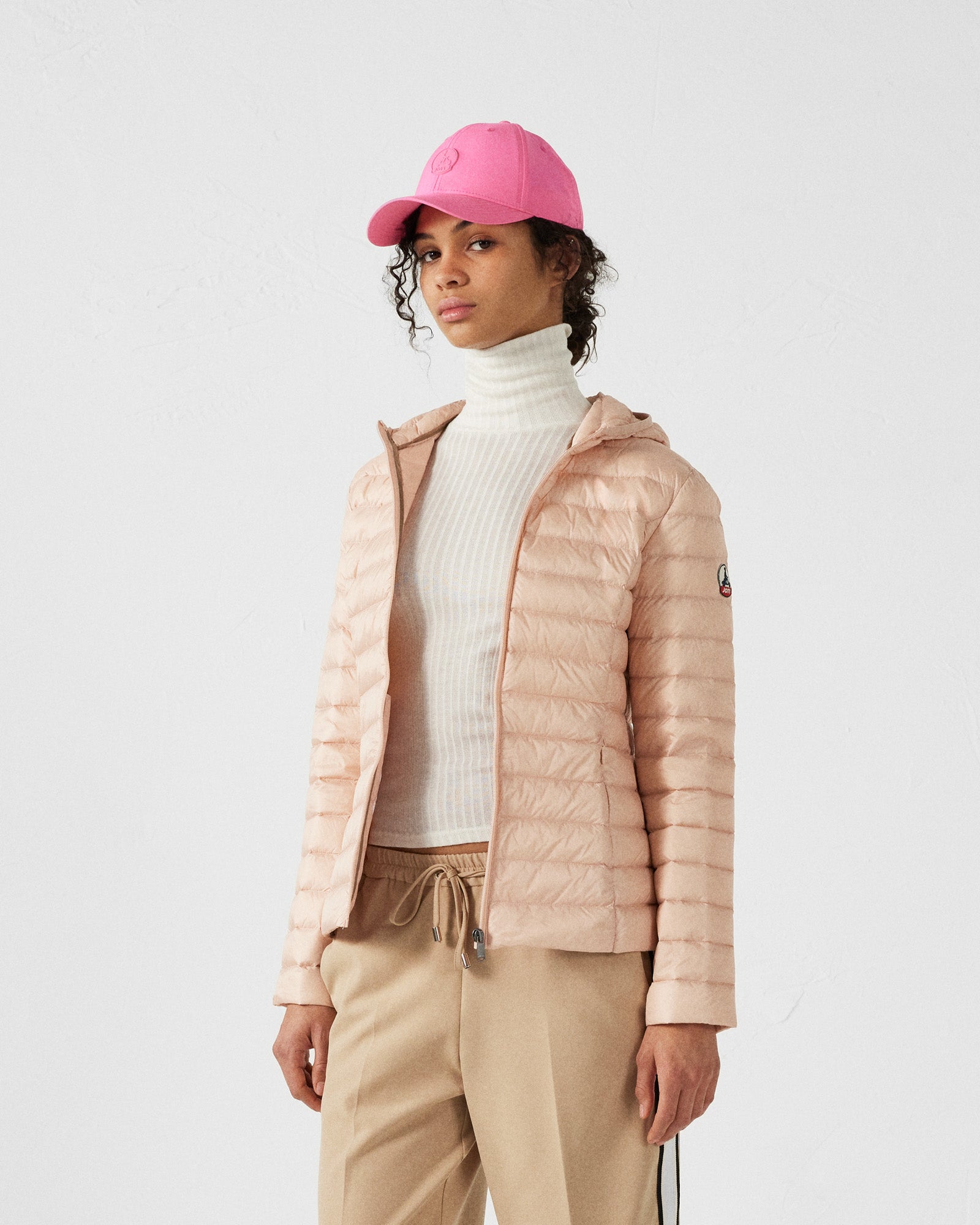 Doudoune légère à capuche Pêche clair Cloe