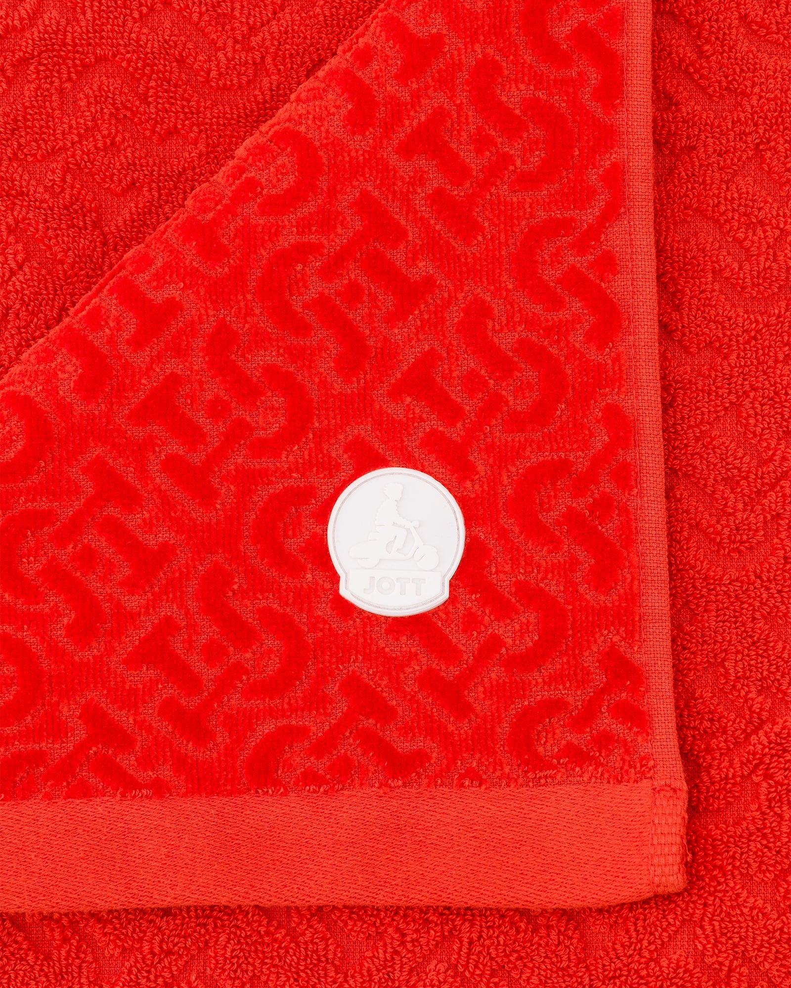 Serviette de plage en éponge Rouge feu Noam