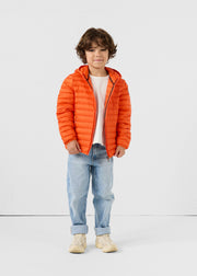 Doudoune légère à capuche enfant Rouge feu Hugo