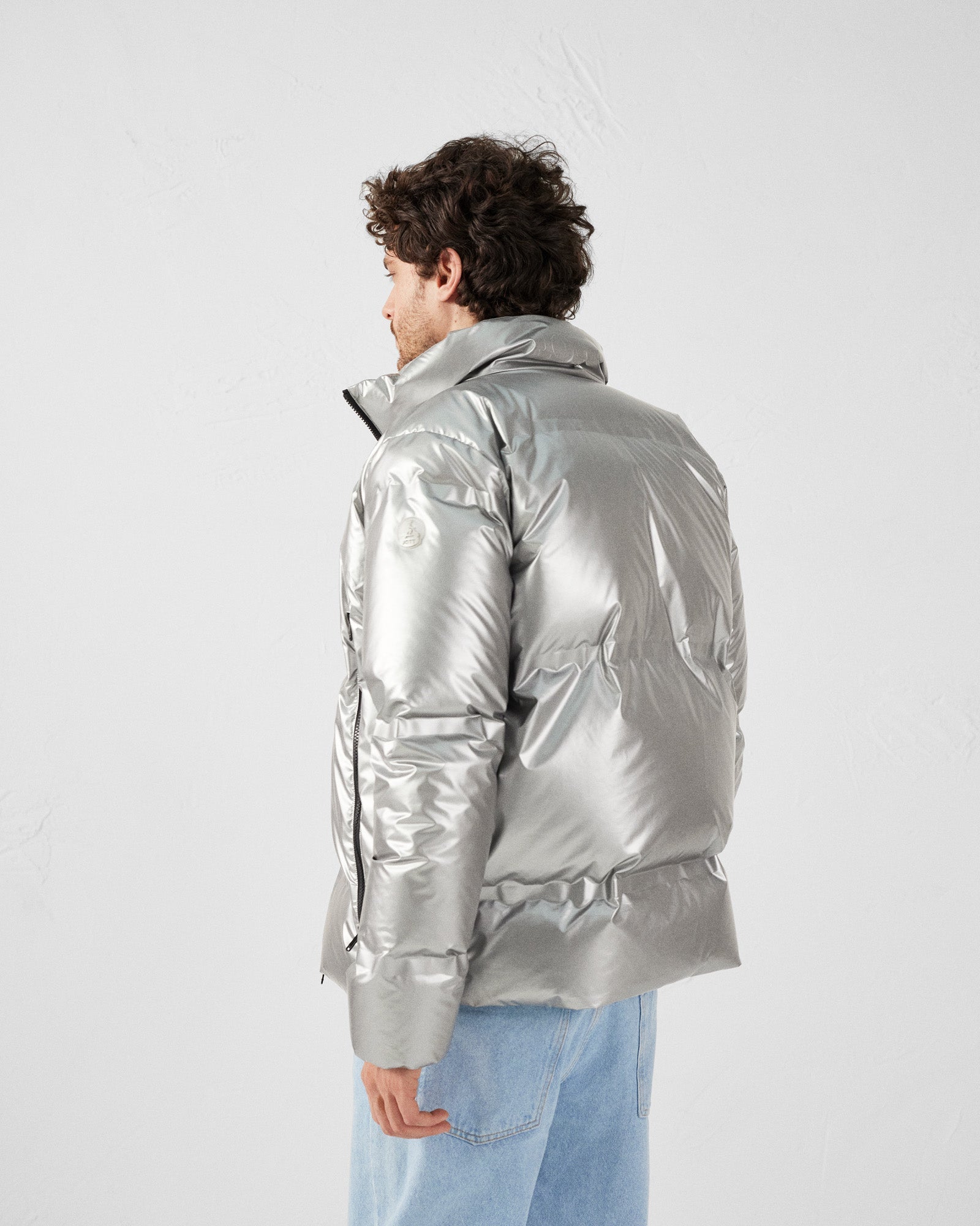 Doudoune métallique esprit 'Puffer' Argent Holly