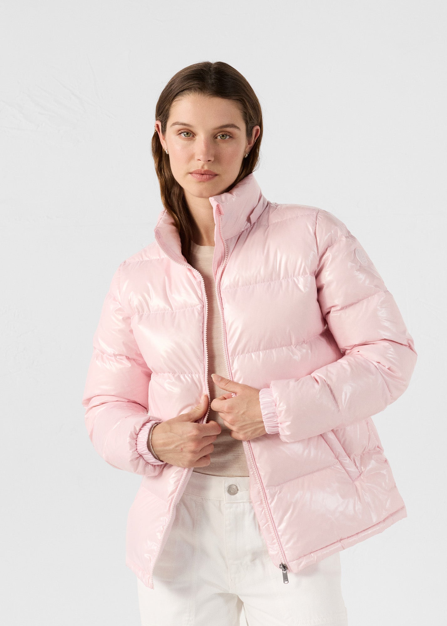 Doudoune Grand Froid esprit puffer Rose pétale Prague laquée