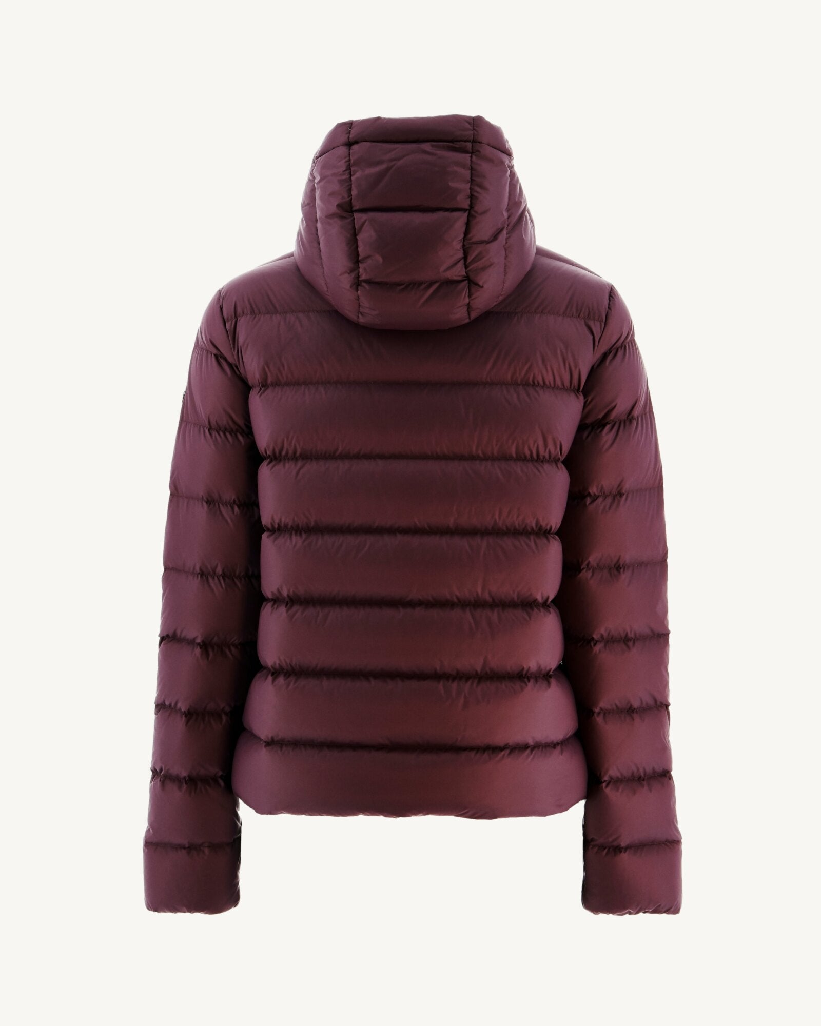 Doudoune droite à capuche Aubergine Jane