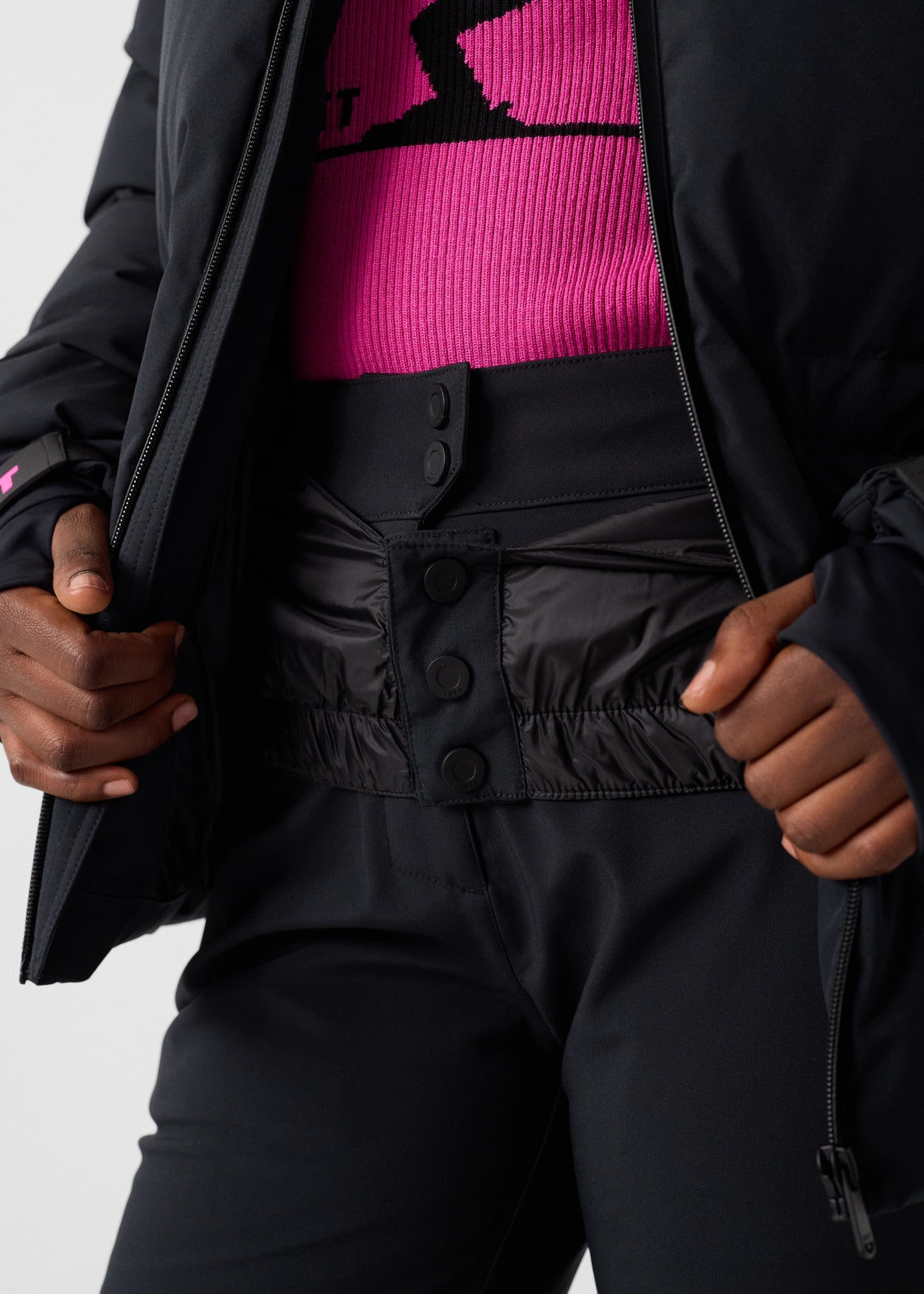 Veste de ski Grand froid Noir Soldanelle