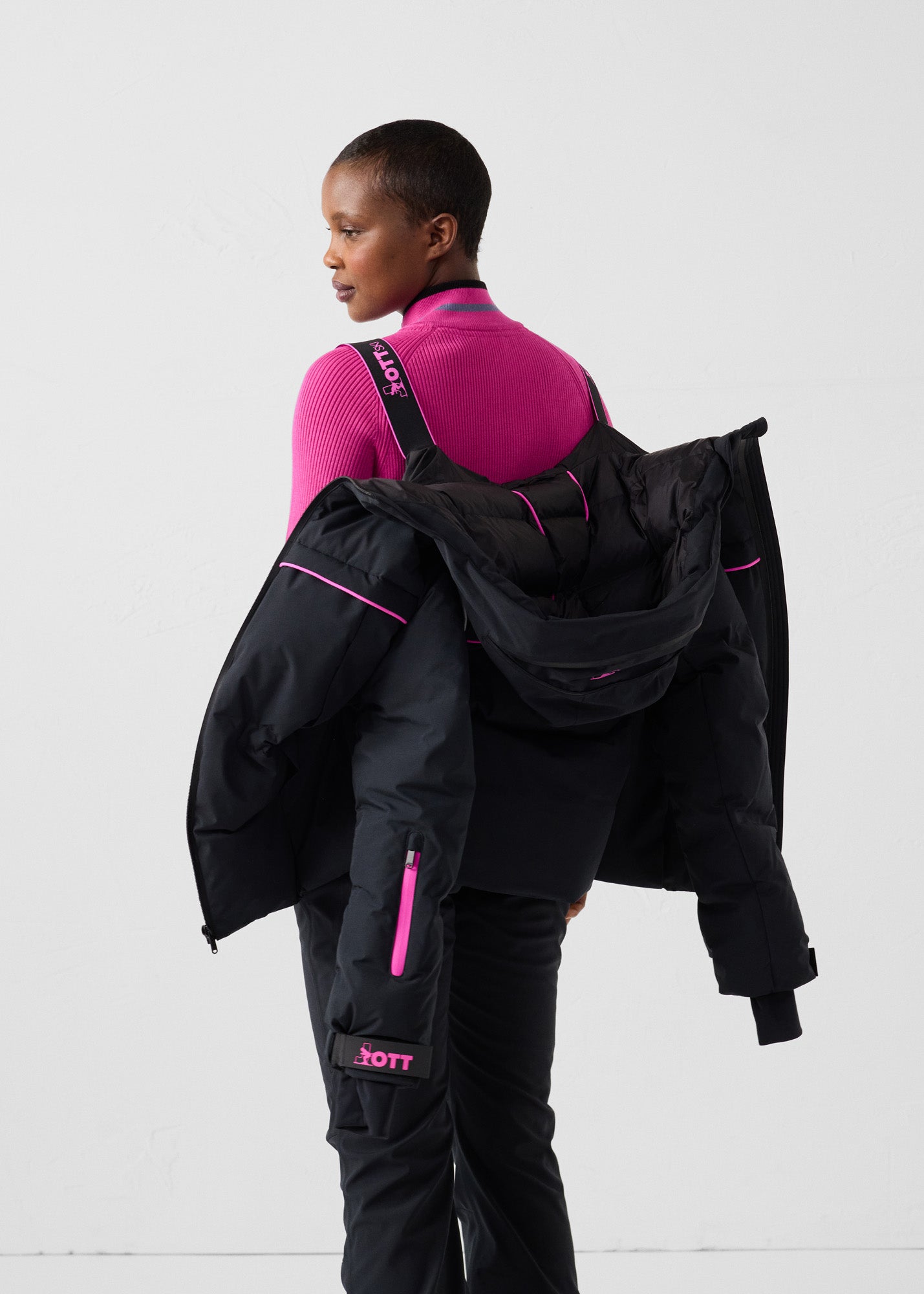 Veste de ski Grand froid Noir Soldanelle