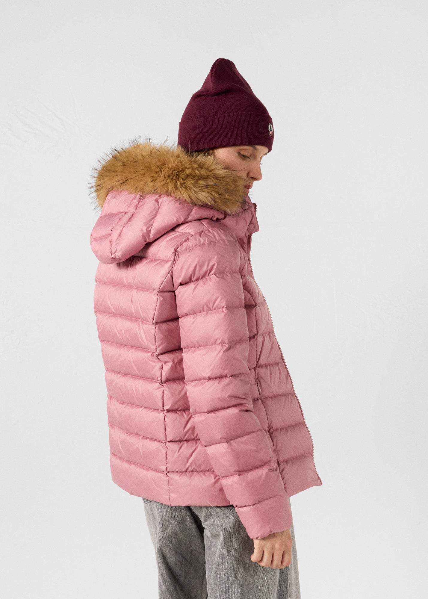 Doudoune à capuche Grand Froid Rose antique Luxe