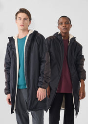 Imperméable sherpa long Noir Hallin sherpa