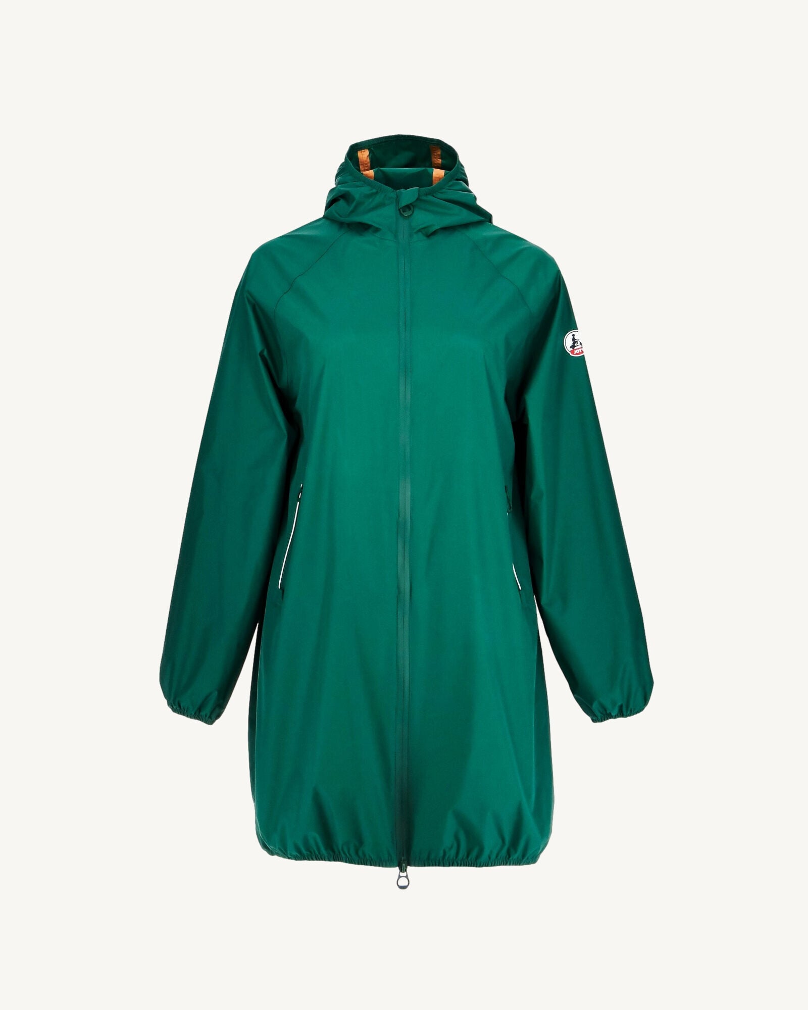 Imperméable long à capuche paquetable Vert foncé Copenhagen