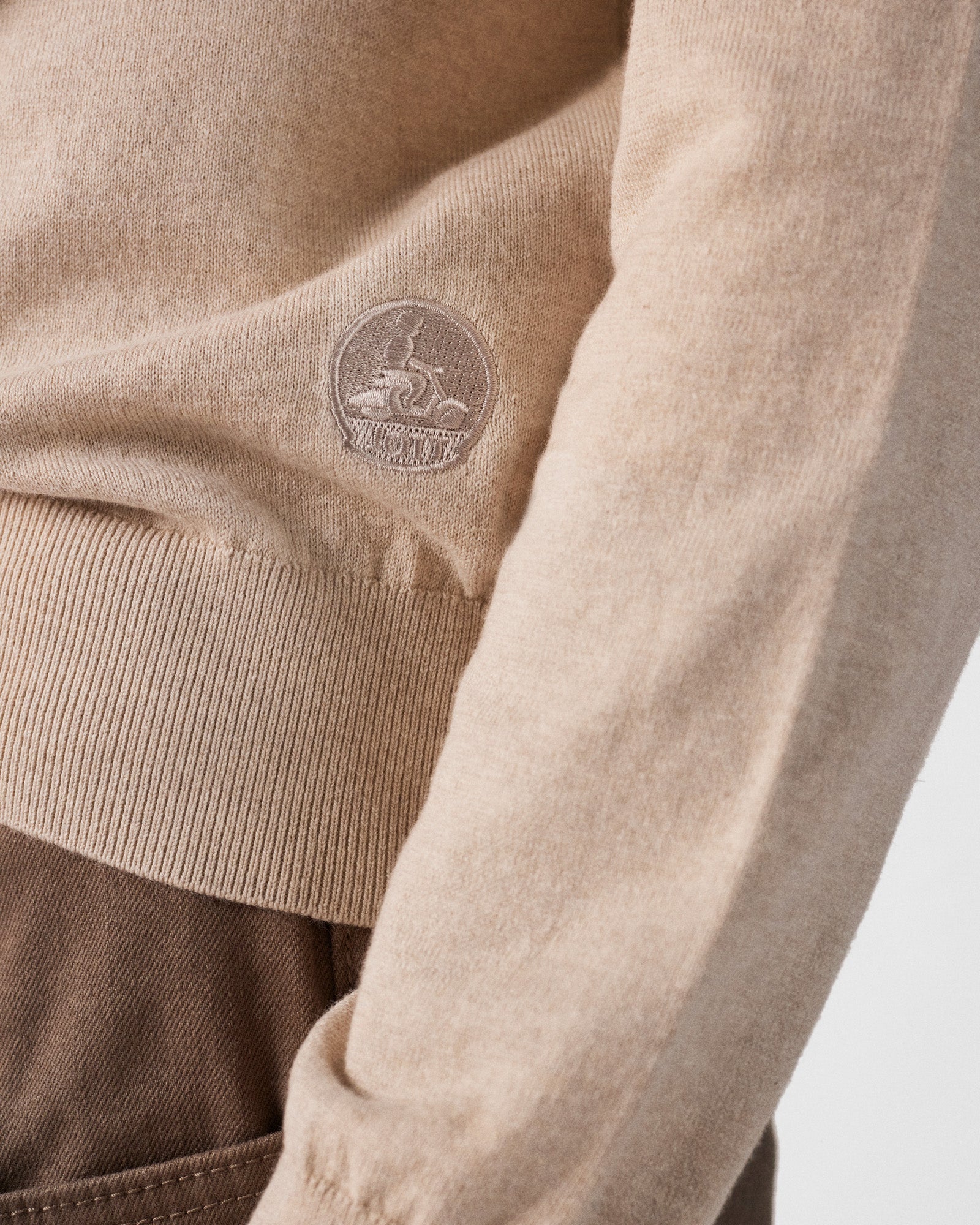 Pull en maille col rond Sable Hadrien