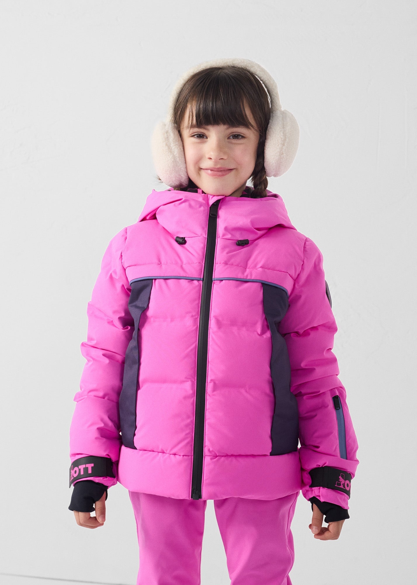 Veste de ski enfant Grand froid Rose électrique Cembros