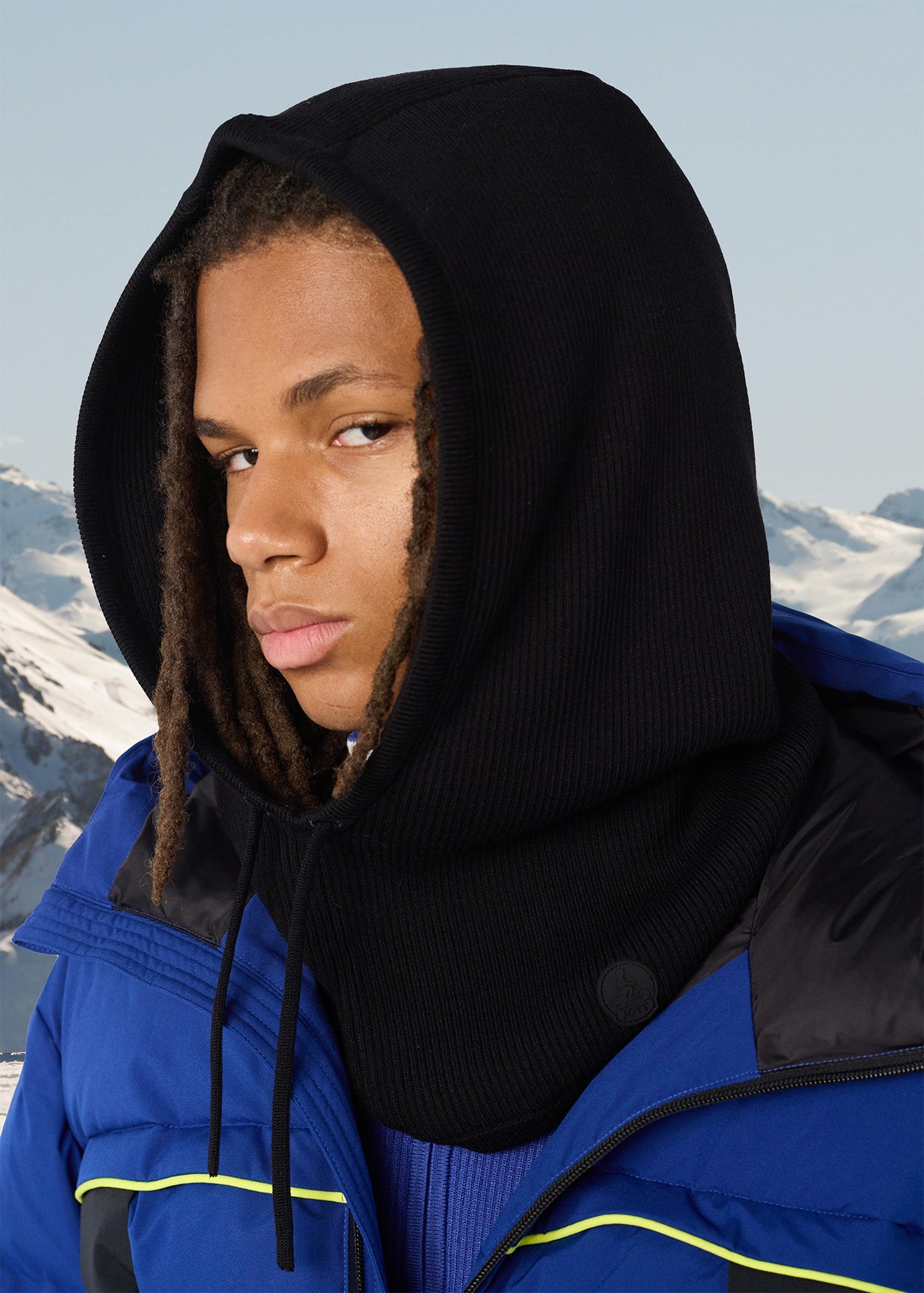 Cagoule en maille Noir Combe