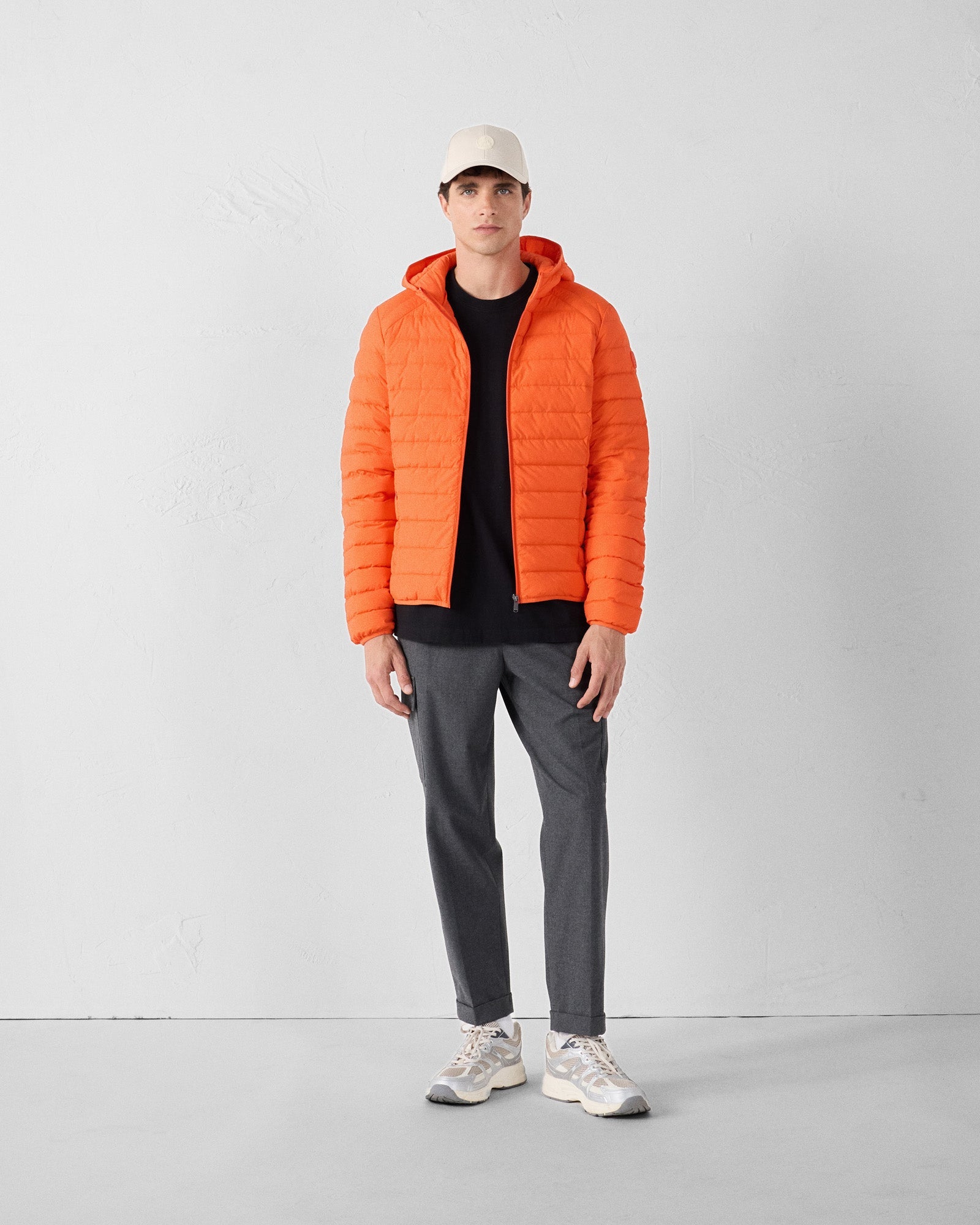 Doudoune légère stretch à capuche Rouge feu Frantz