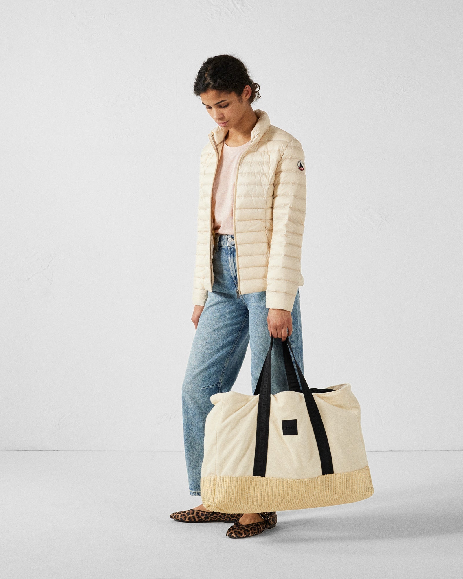 Grand totebag bimatière Sable Harmony