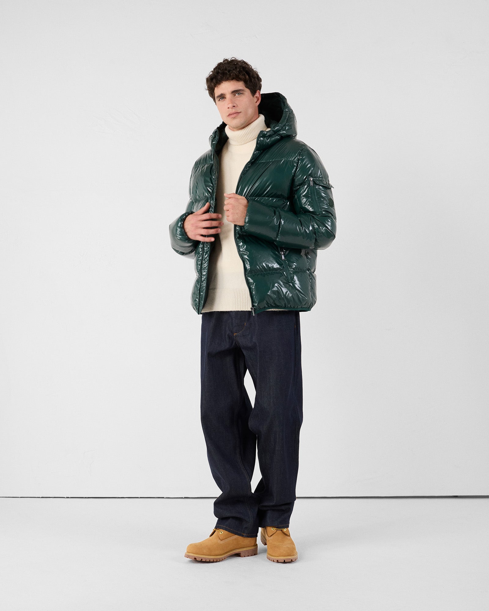 Doudoune à capuche Grand Froid Forêt Java laquée