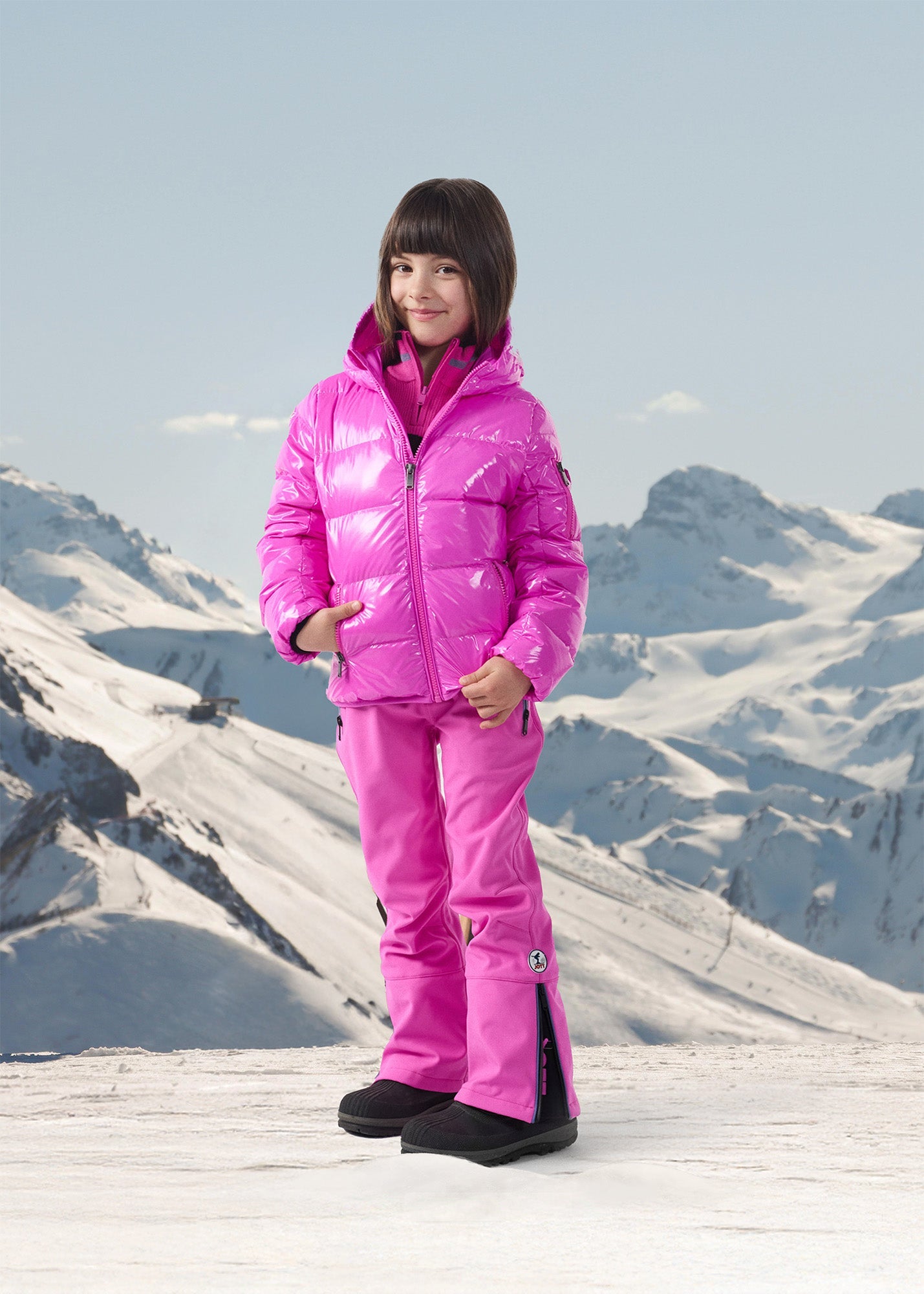 Doudoune enfant Grand Froid laquée Rose électrique Kazan