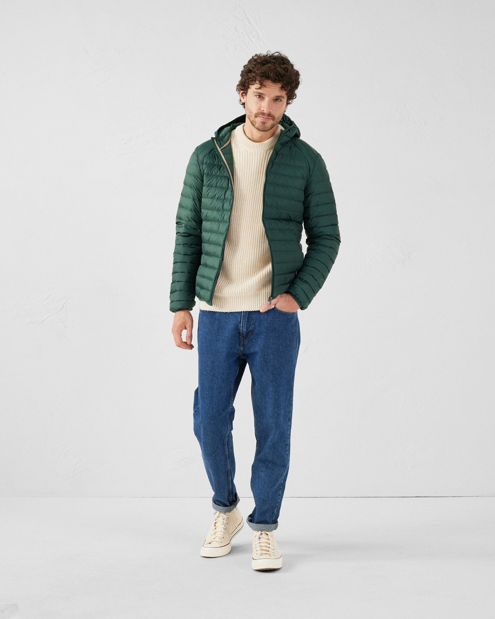 Doudoune légère à capuche Forêt Nico