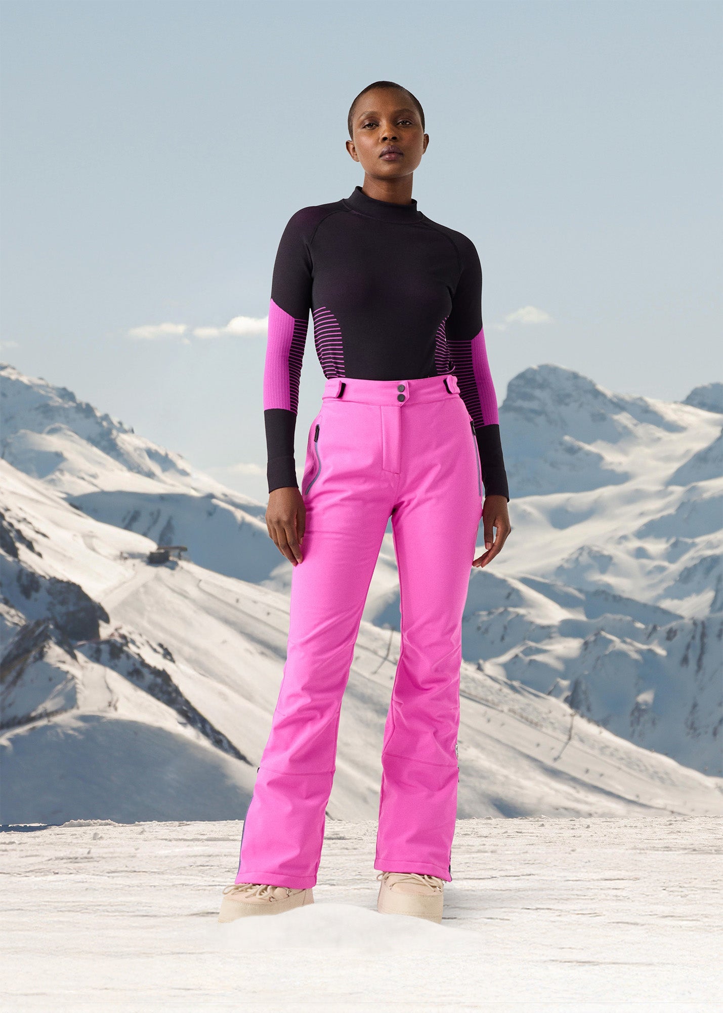 Pantalon ski Imperméable Grand froid Rose électrique Silene