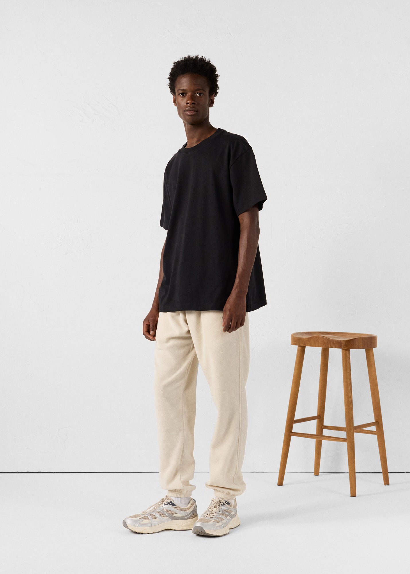 T-Shirt à col rond Noir Andrea