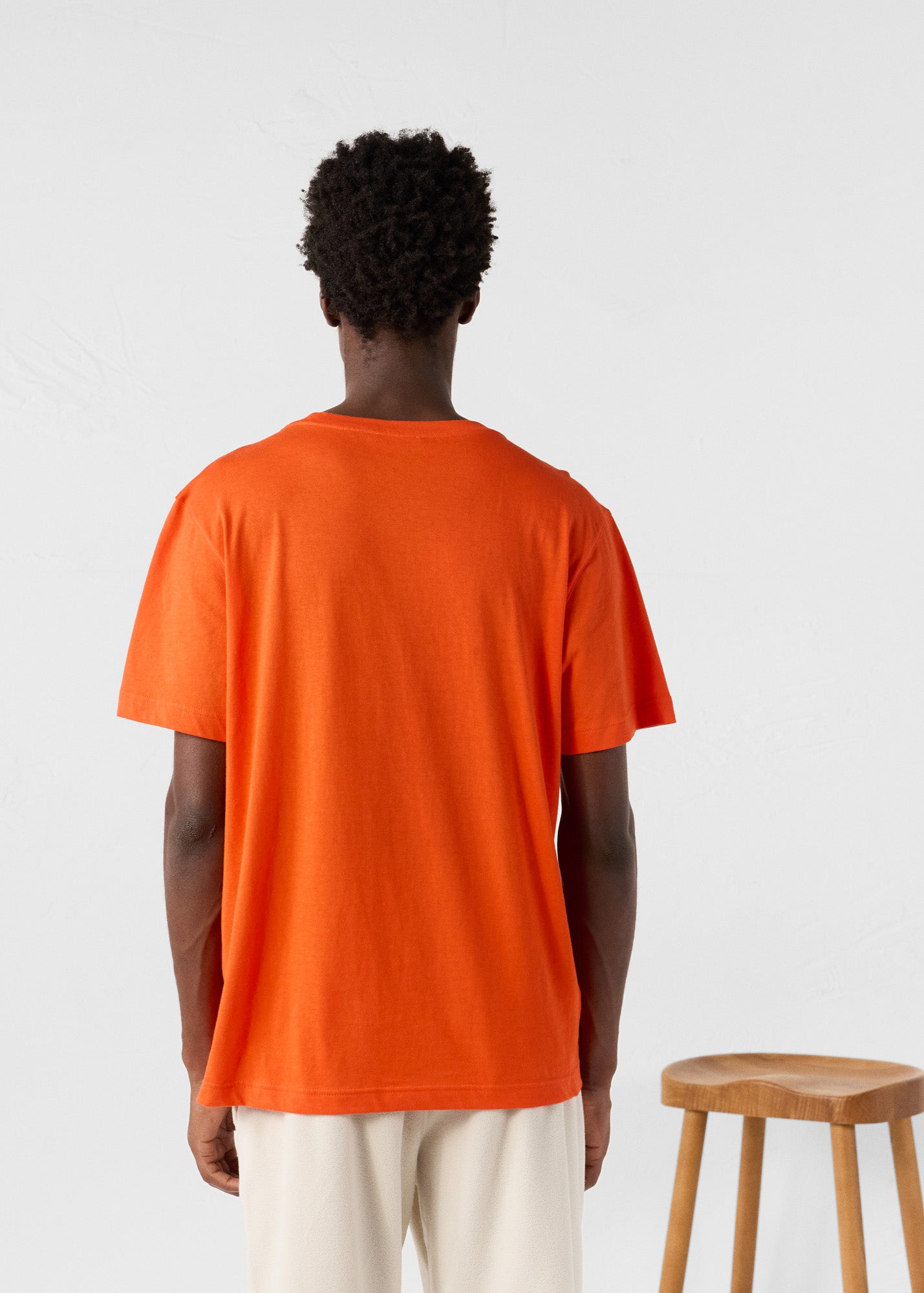 T-Shirt à col rond Rouge feu Petro