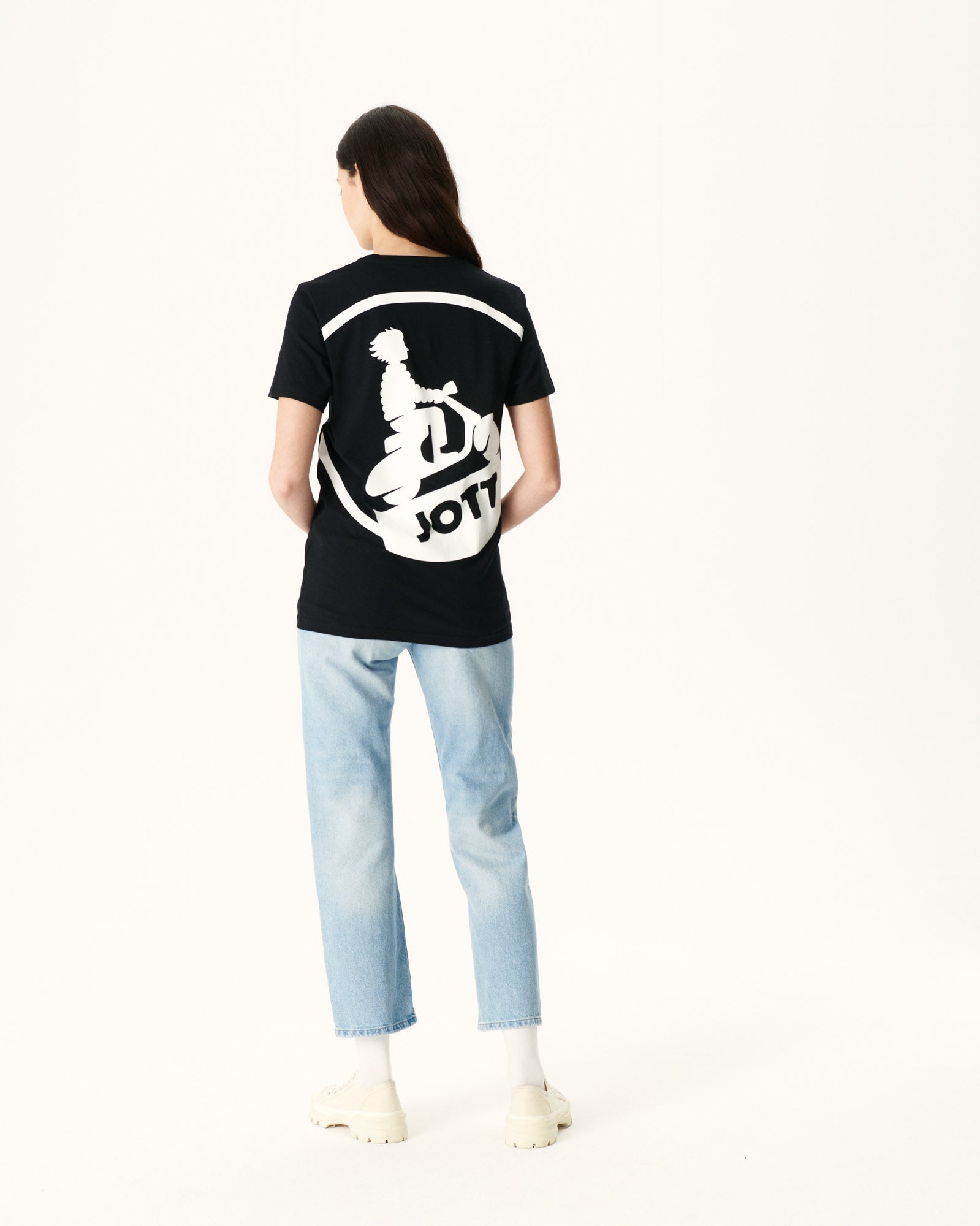 T-shirt mixte en coton biologique Noir Pietro