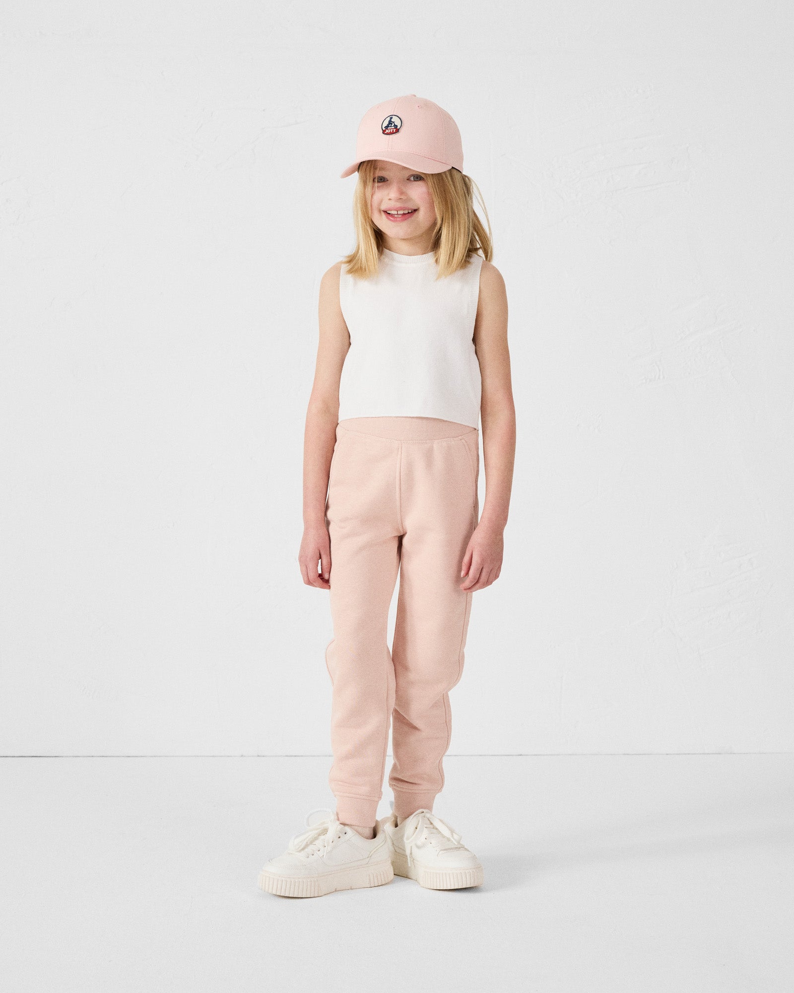 Pantalon de sport enfant en coton Pêche clair Matchu 2.0