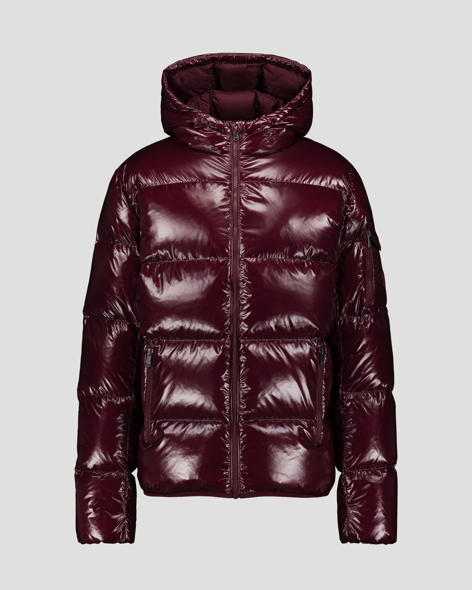 Doudoune à capuche Grand Froid Cerise noir Java laquée