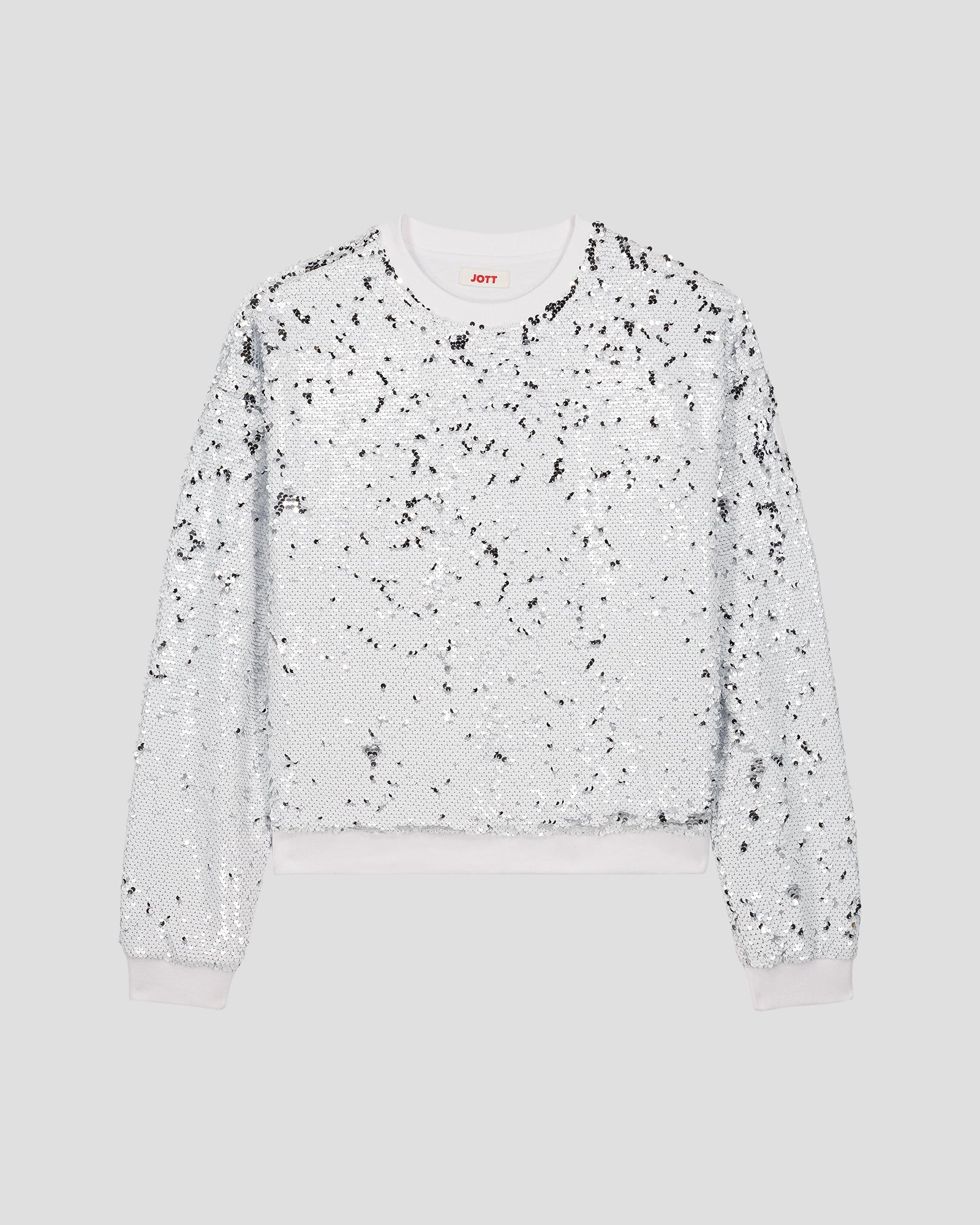 Sweat à sequins Blanc/argent Jeanne