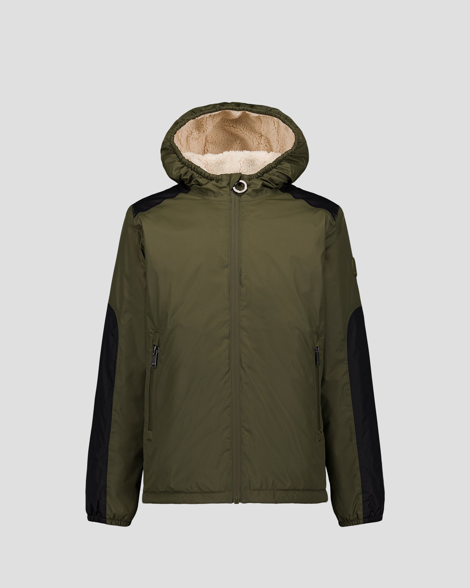 Imperméable enfant à capuche sherpa Army Lag sherpa
