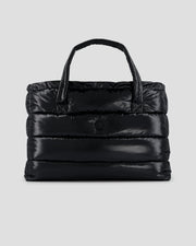 Maxi totebag laqué Noir Leina laquée