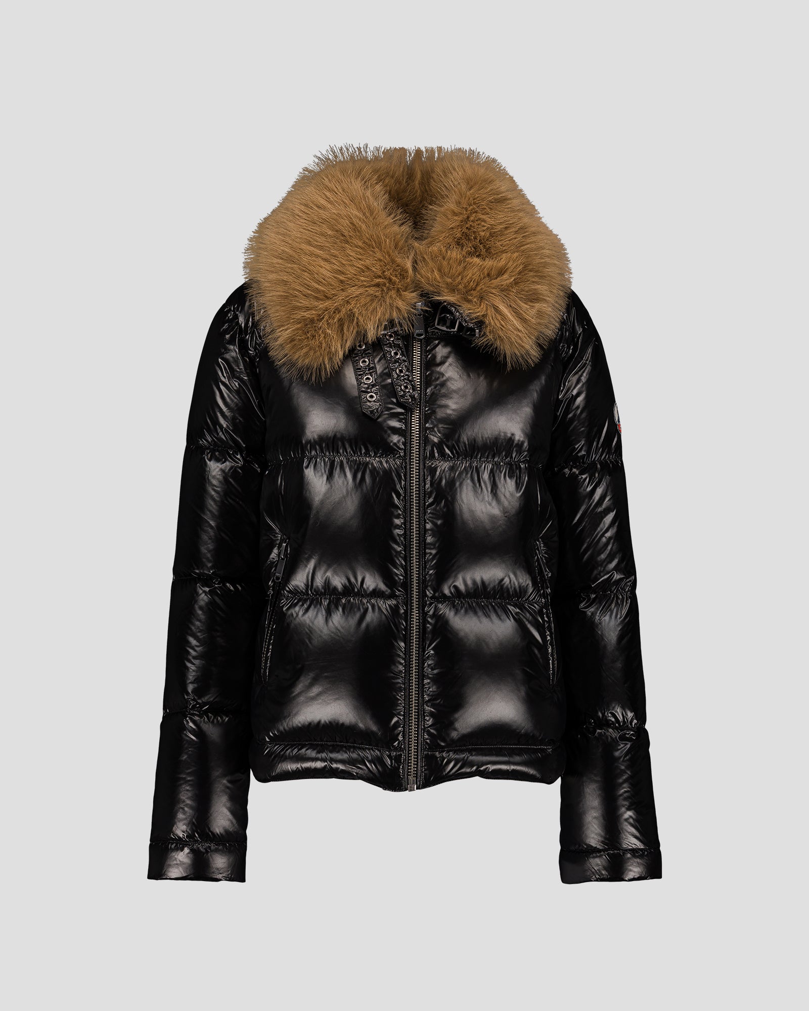 Doudoune Grand Froid fausse fourrure Noir Nevada shiny