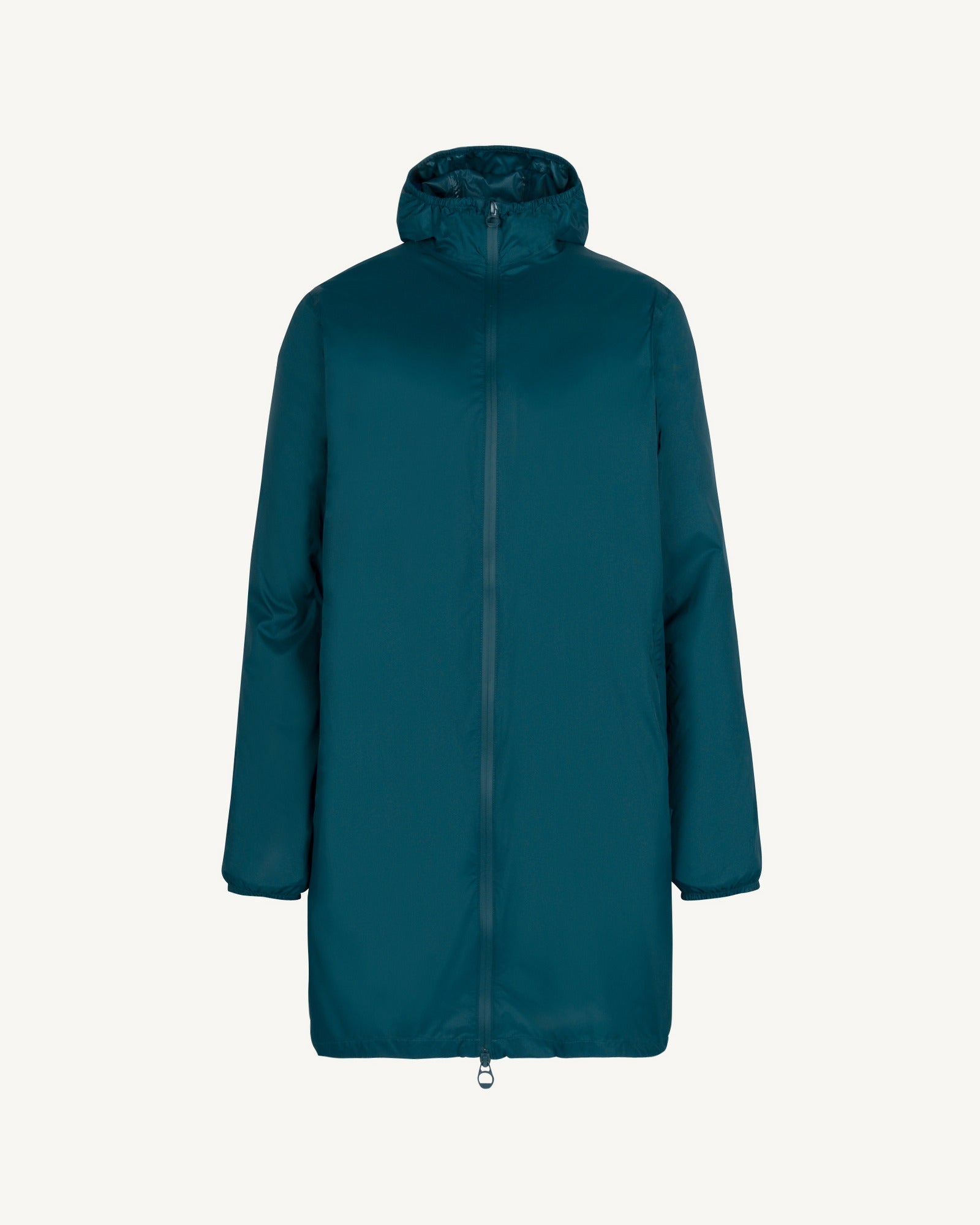Imperméable long à capuche paquetable Bleu métal Oban