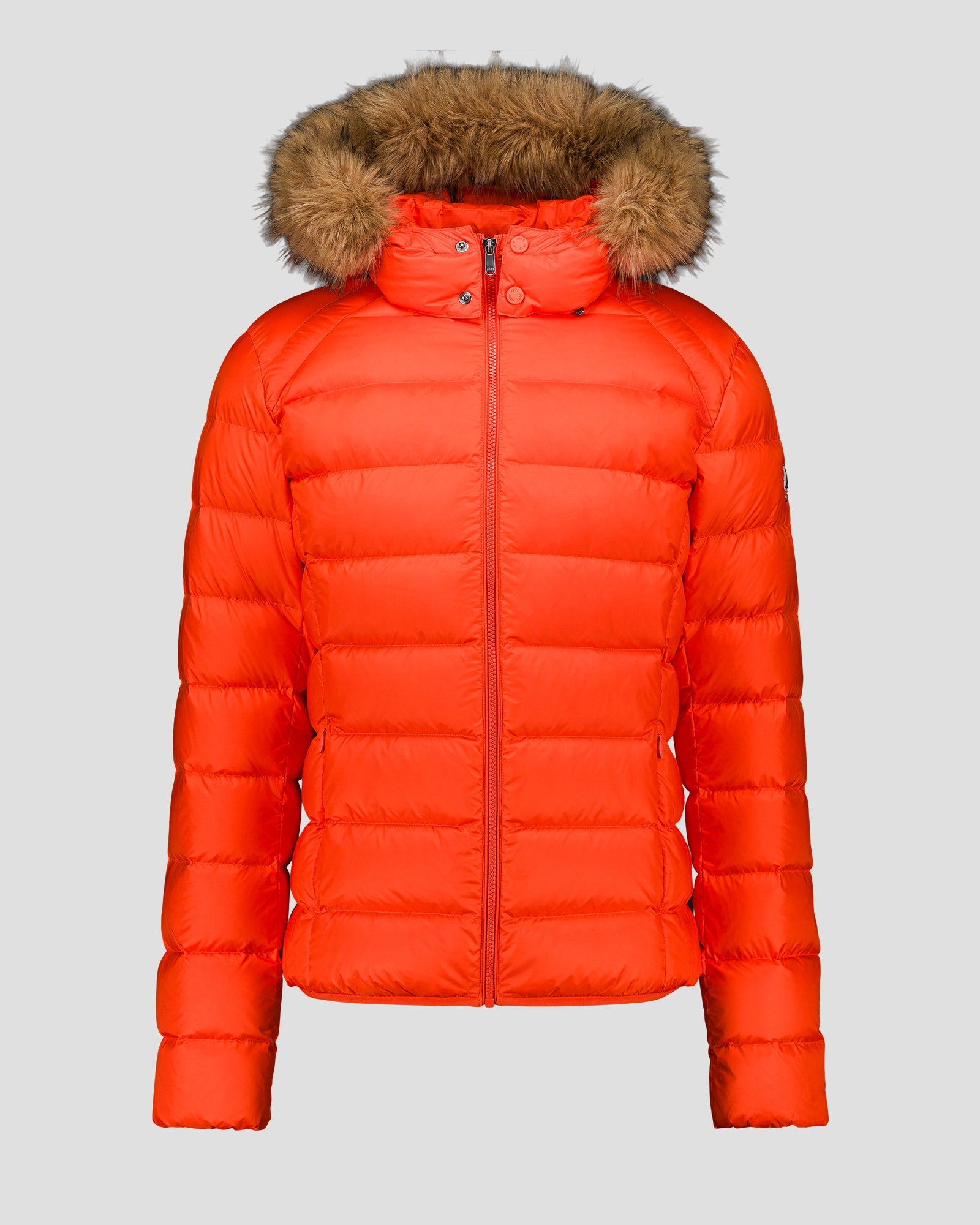 Doudoune courte à capuche Rouge feu Prestige