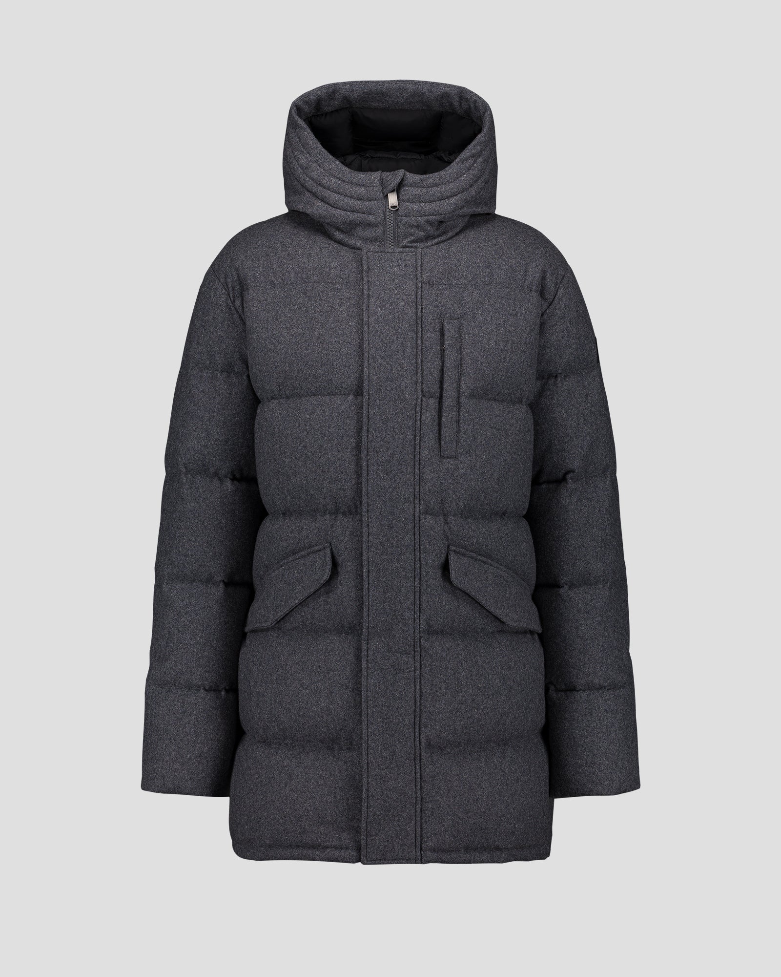 Doudoune mi-longue Gris chiné foncé Scotty