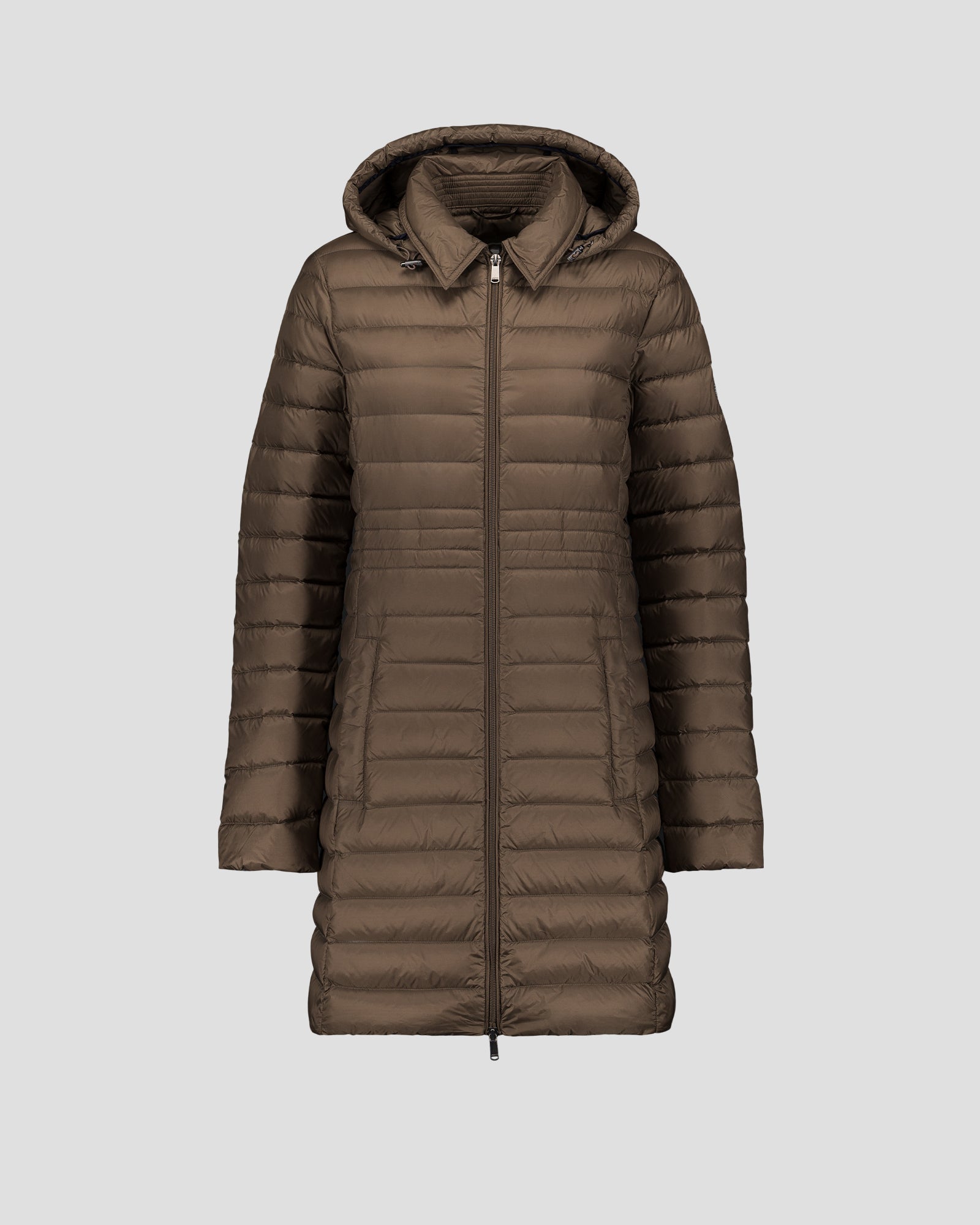 Doudoune longue à capuche Taupe Vero 2.0