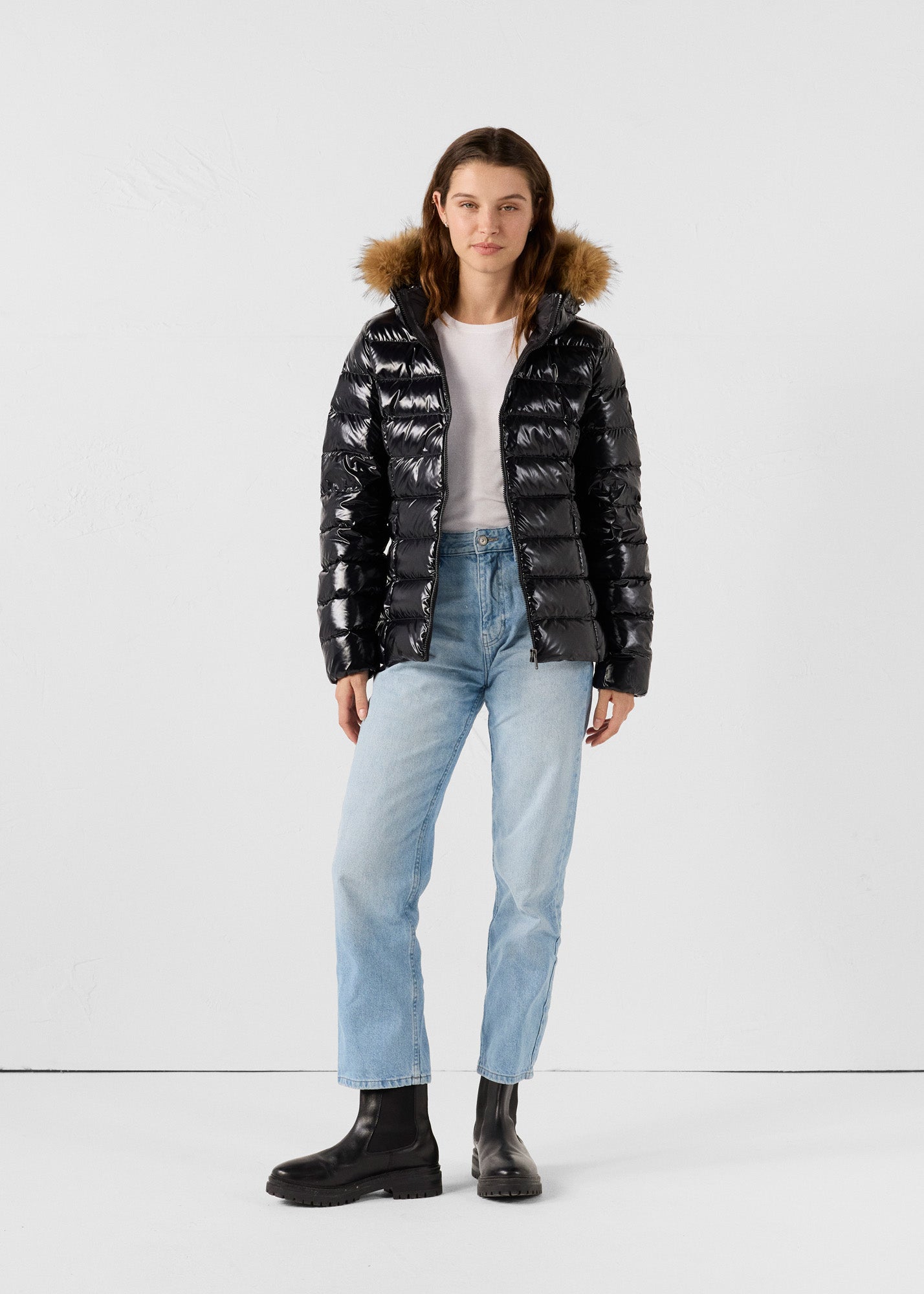 Doudoune à capuche Grand Froid Noir Luxe laquée