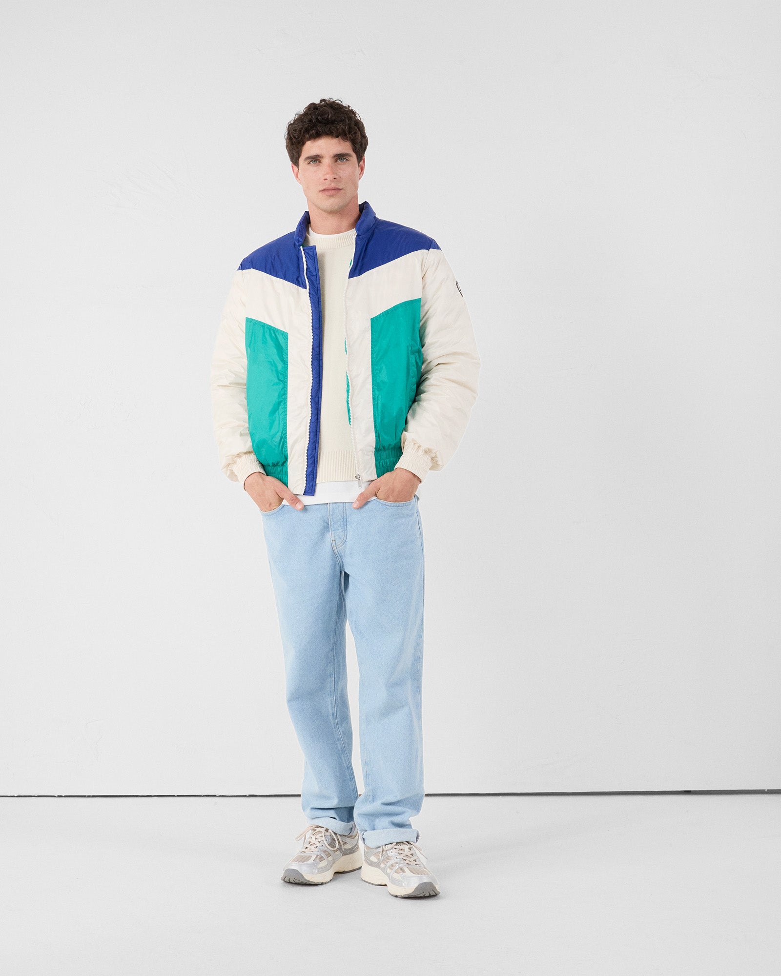 Veste esprit puffer Cobalt/vert persan Joan