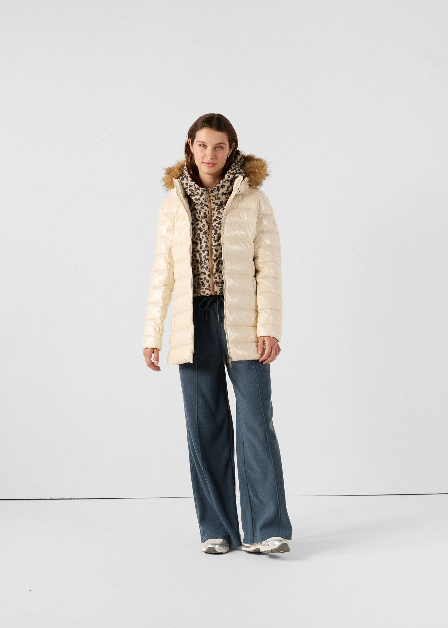 Capuche Leopard beige Alae print