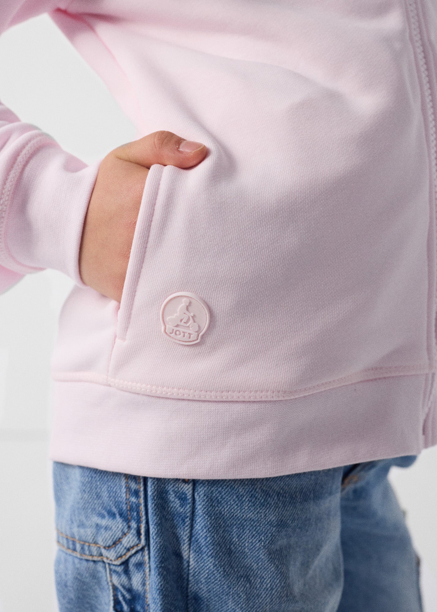 Veste enfant zippée à capuche Rose pétale Arie