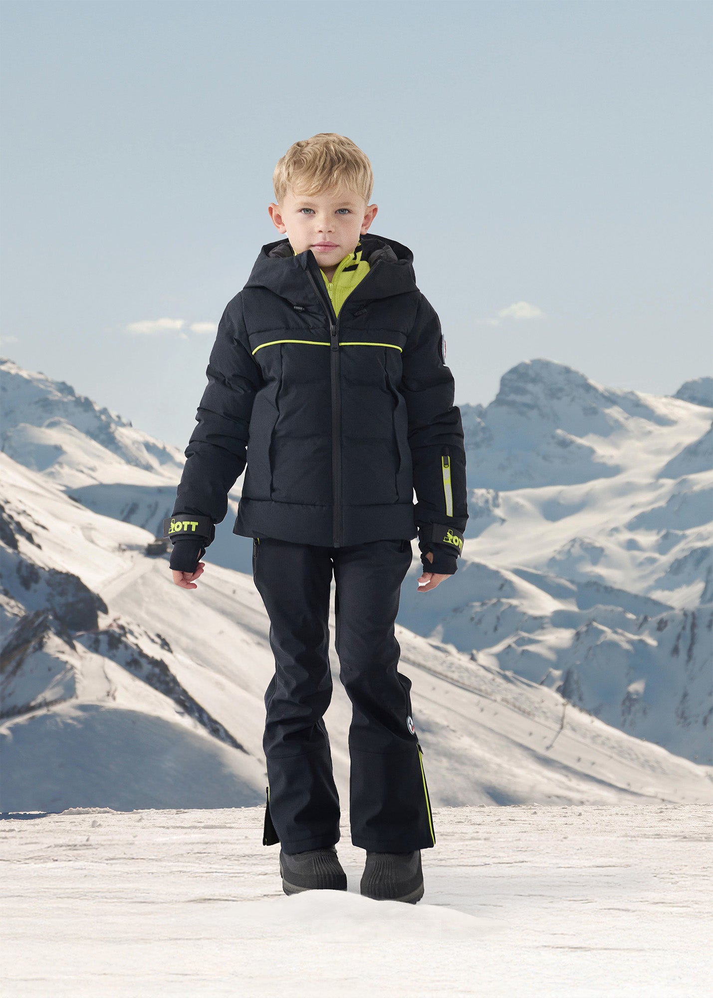 Veste de ski enfant Grand froid Noir Cembros