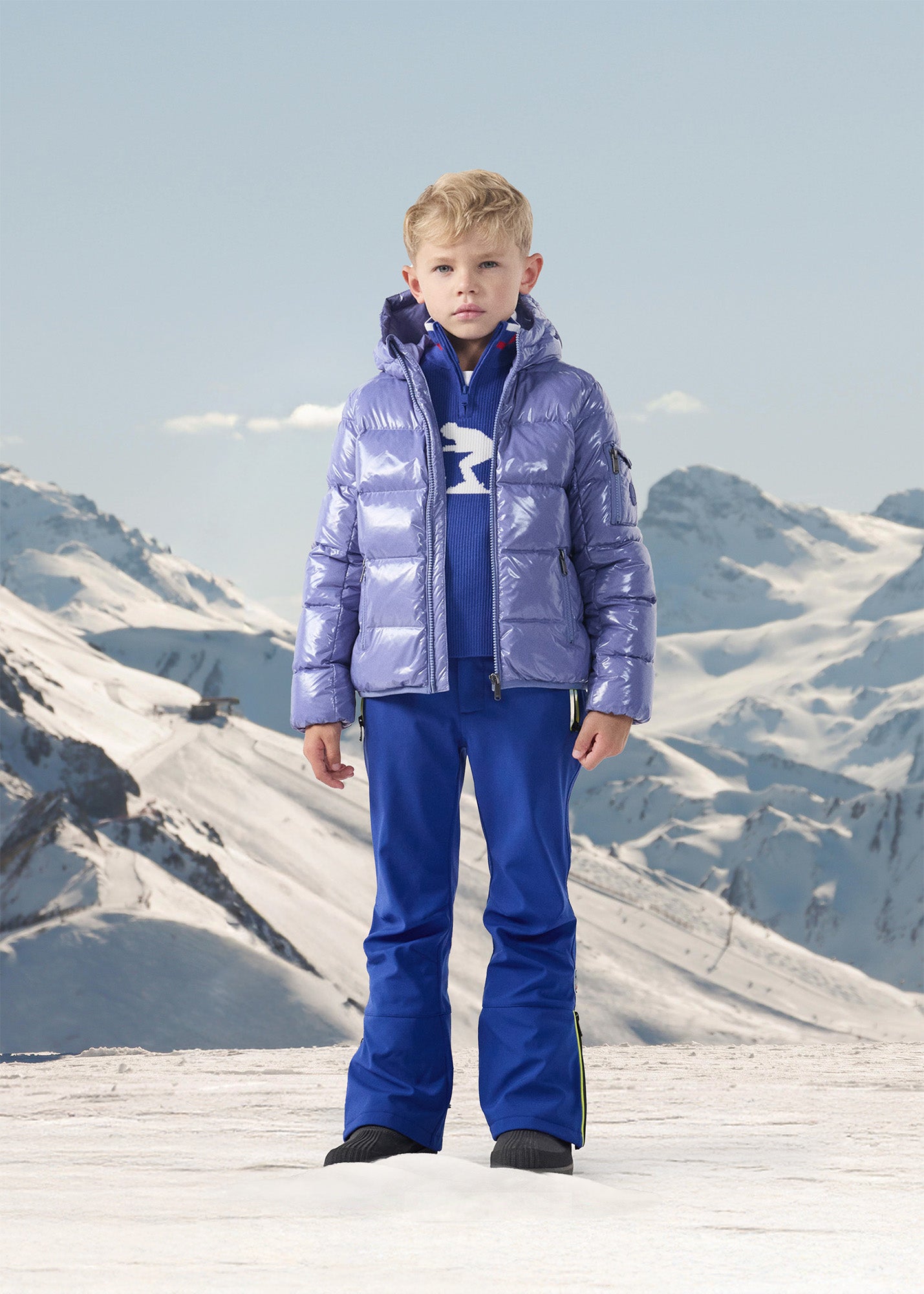 Doudoune enfant Grand Froid laquée Raisin ombre Kazan