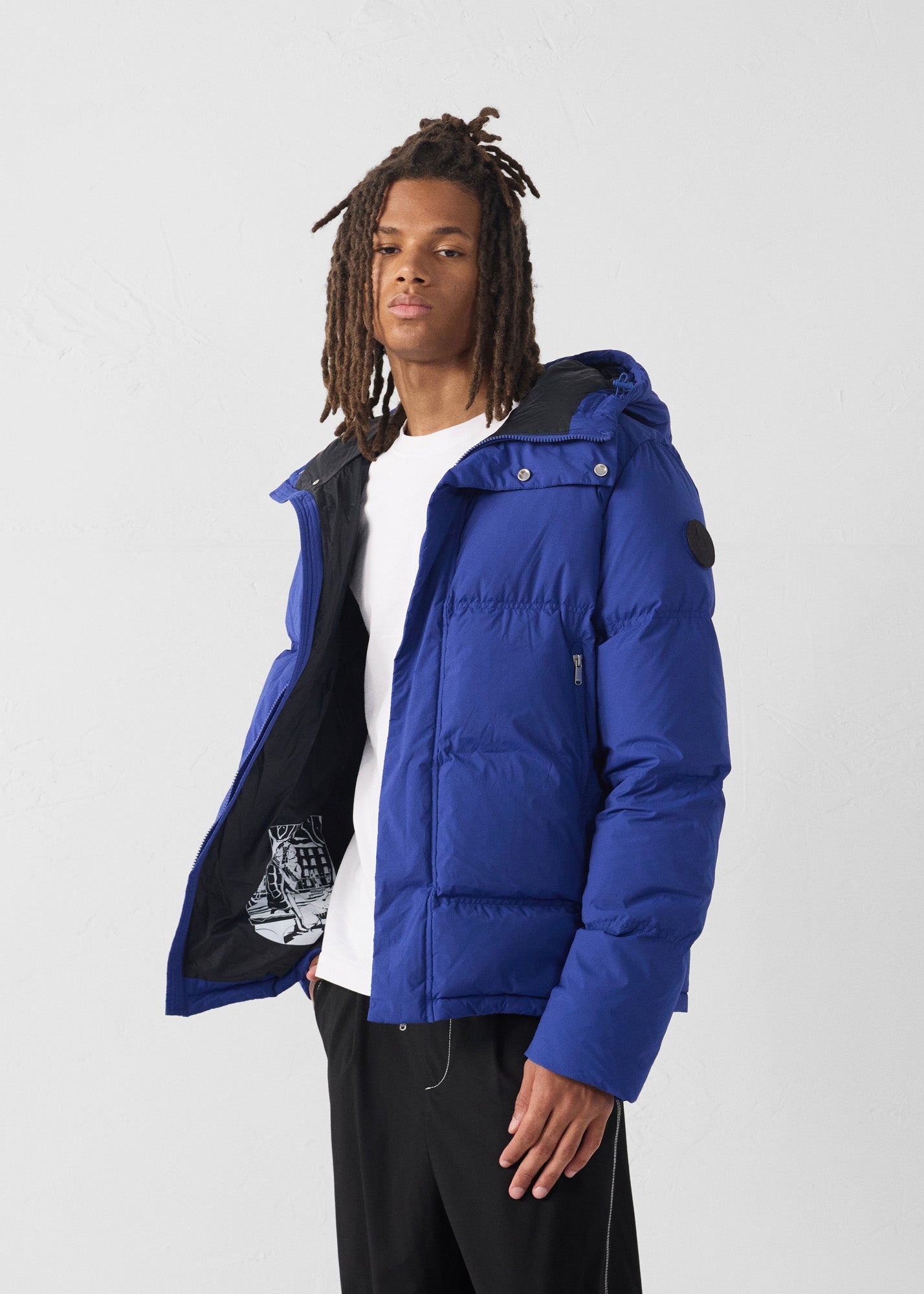 Doudoune Grand Froid esprit puffer Bleu cobalt Sanji