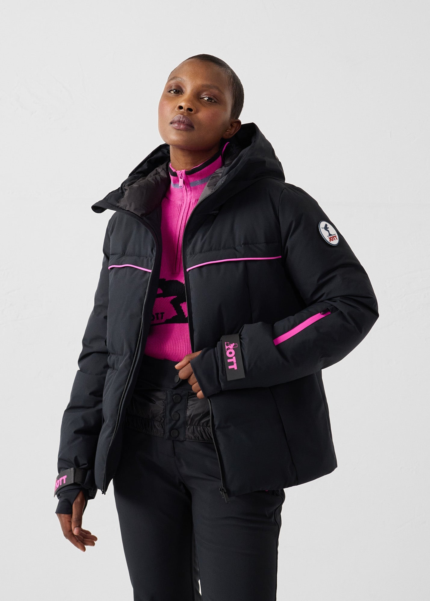 Veste de ski Grand froid Noir Soldanelle