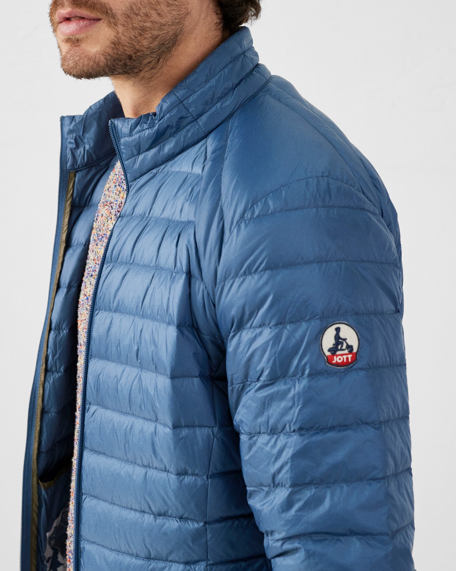 Doudoune légère Bleu jeans Mat