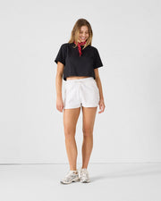 T-shirt col rond en coton Noir Mazu