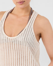 Robe longue en maille de coton Naturel Euginia