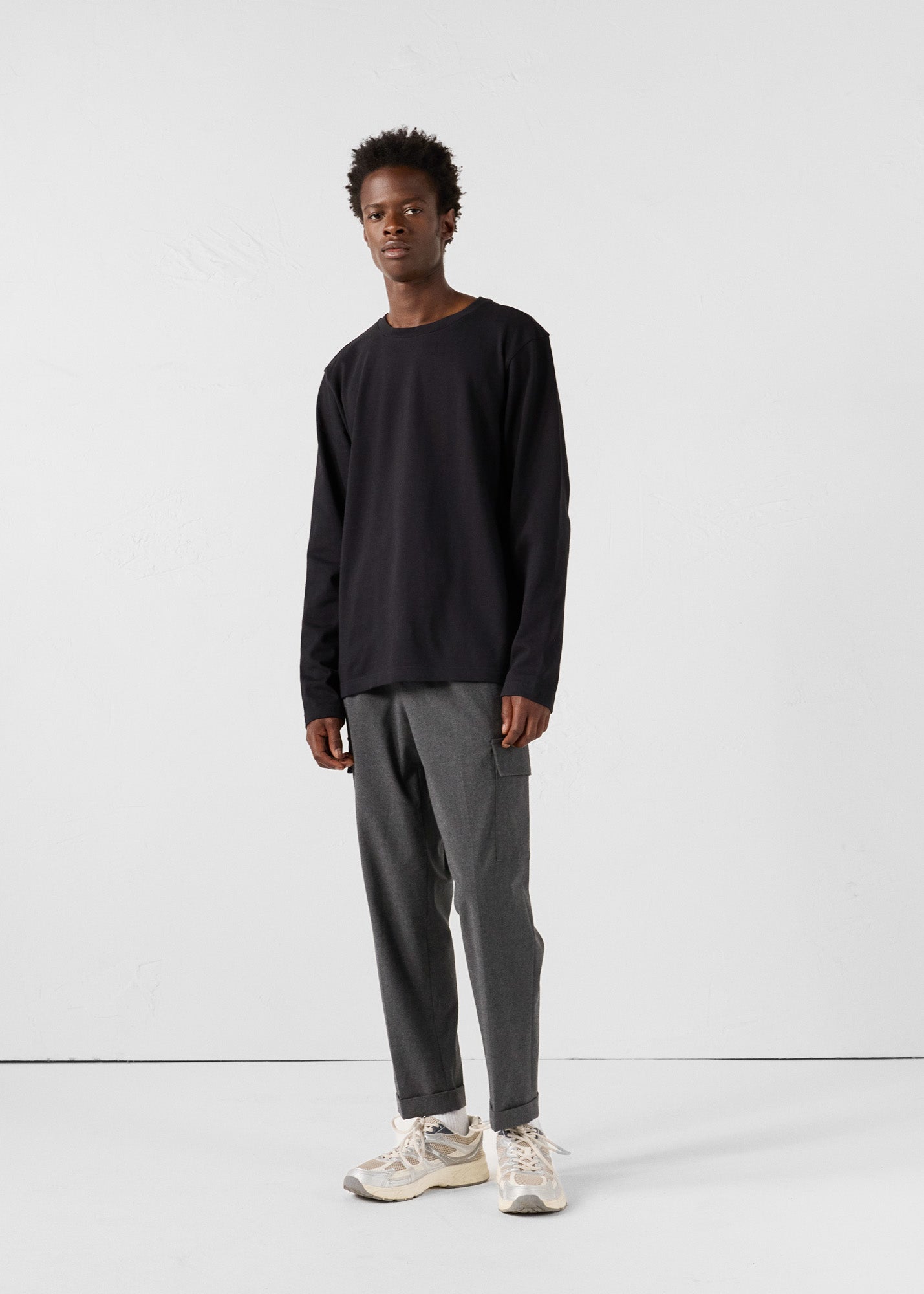 T-Shirt à col rond Noir Emilio