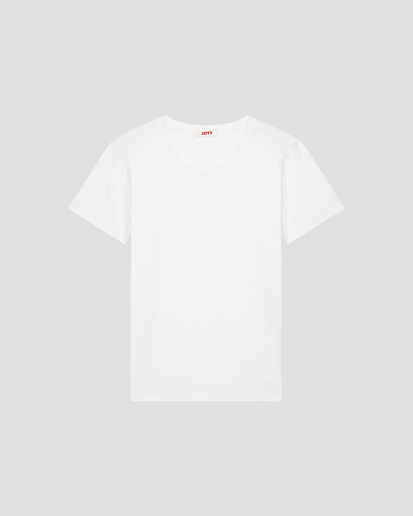 T-shirt col rond femme en coton Blanc Angela