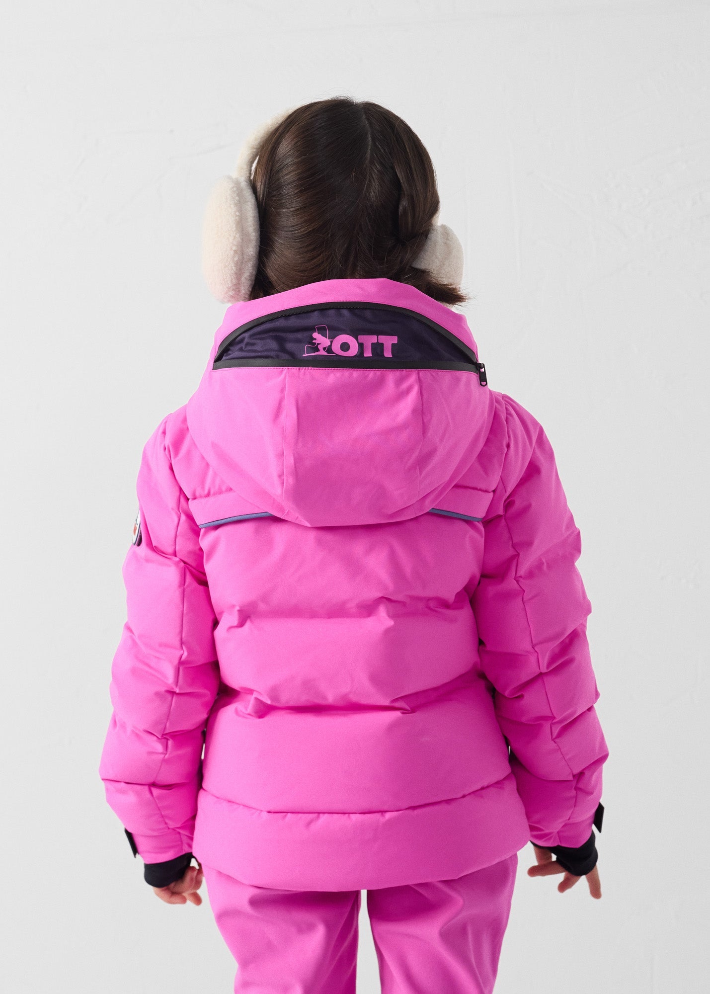 Veste de ski enfant Grand froid Rose électrique Cembros